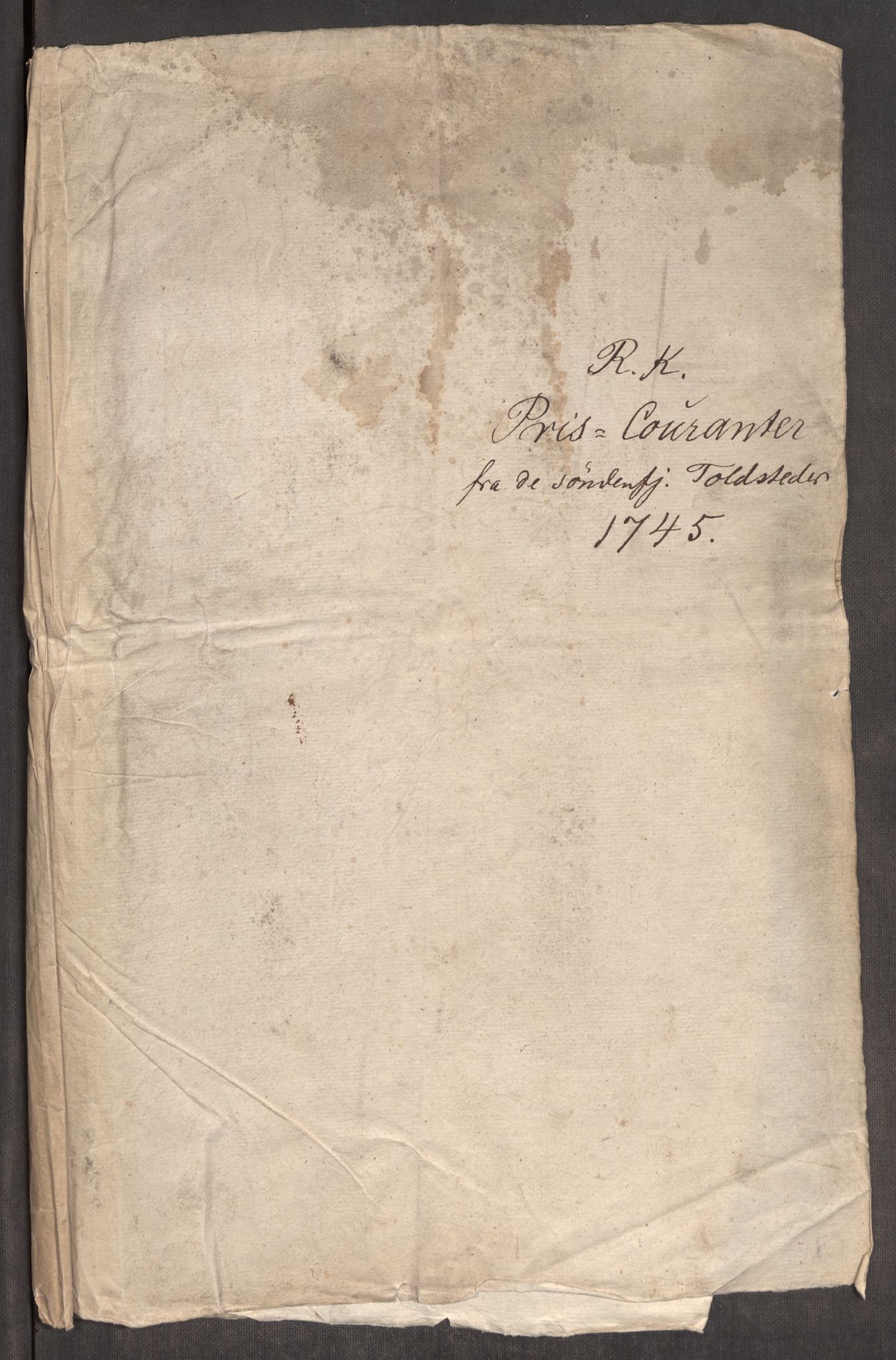 Rentekammeret inntil 1814, Realistisk ordnet avdeling, RA/EA-4070/Oe/L0003: [Ø1]: Priskuranter, 1745-1748, p. 3