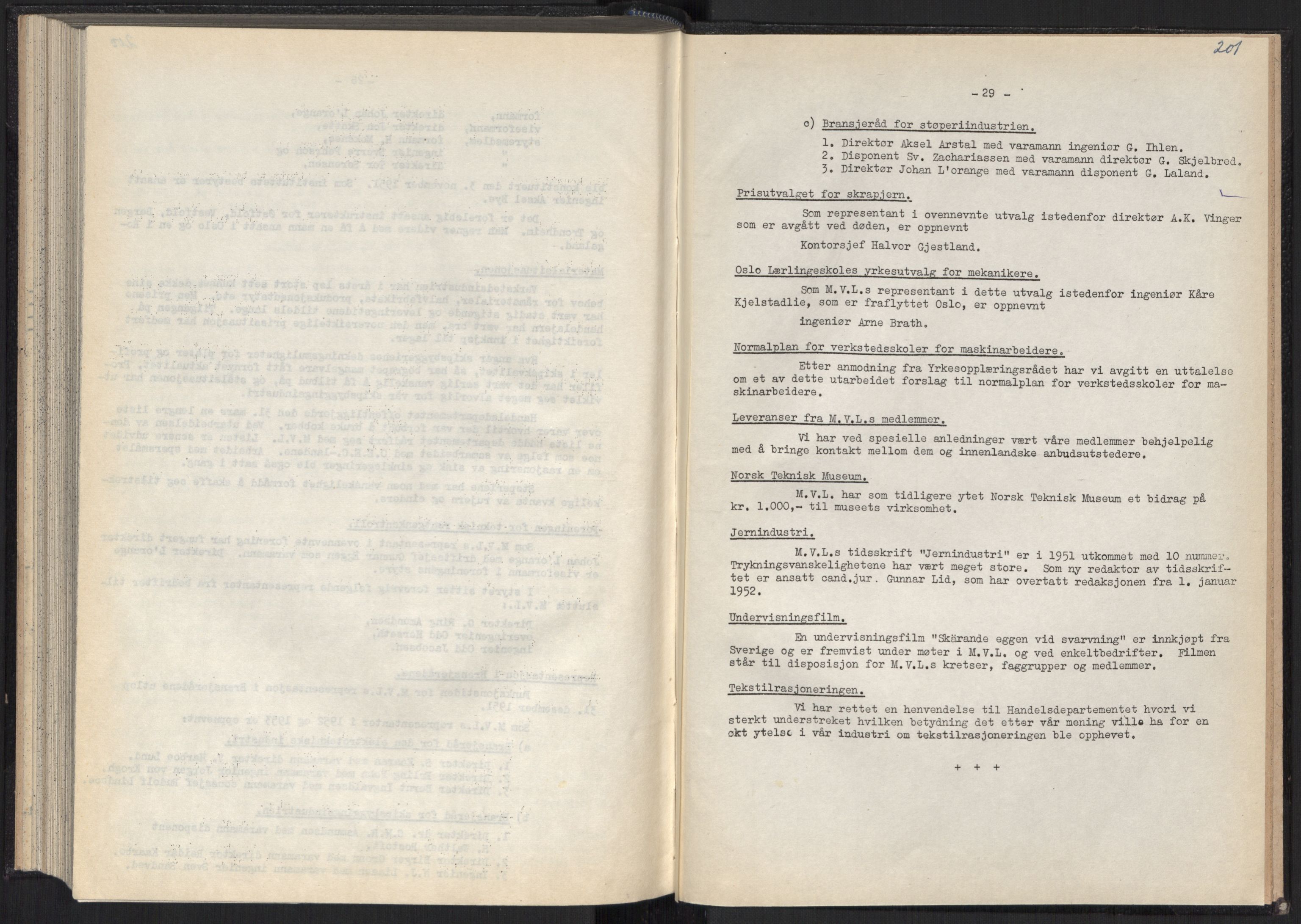 Teknologibedriftenes Landsforening TBL, AV/RA-PA-1700/A/Ad/L0007: Årsberetning med register, 1940-1951, p. 201