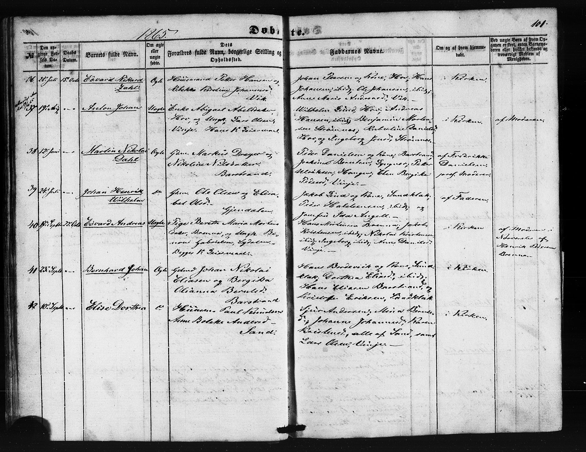 Ministerialprotokoller, klokkerbøker og fødselsregistre - Nordland, AV/SAT-A-1459/876/L1095: Parish register (official) no. 876A01, 1863-1885, p. 101