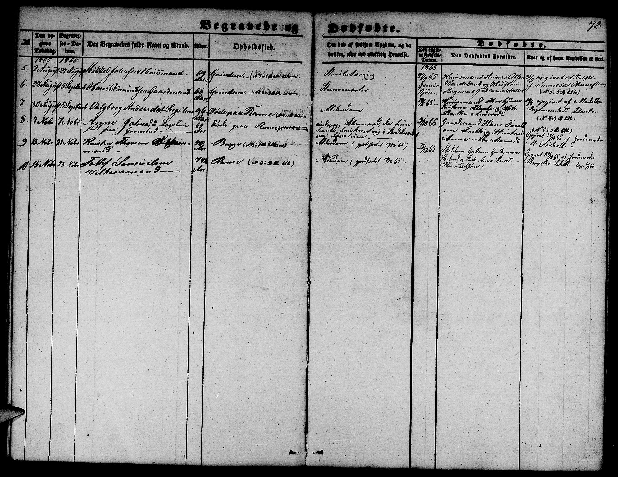 Etne sokneprestembete, SAB/A-75001/H/Hab: Parish register (copy) no. C 2, 1851-1865, p. 72