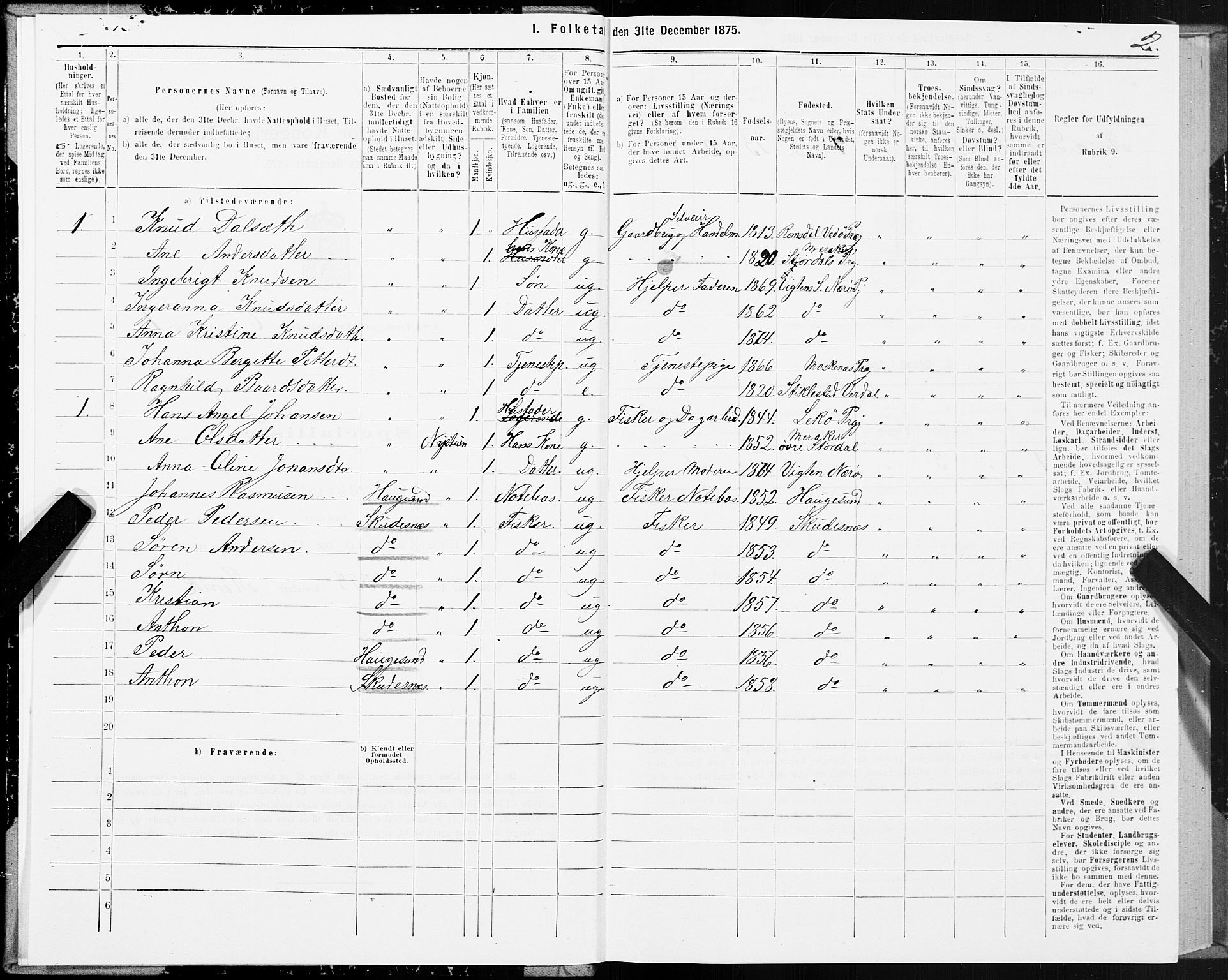 SAT, 1875 census for 1751P Nærøy, 1875, p. 3002