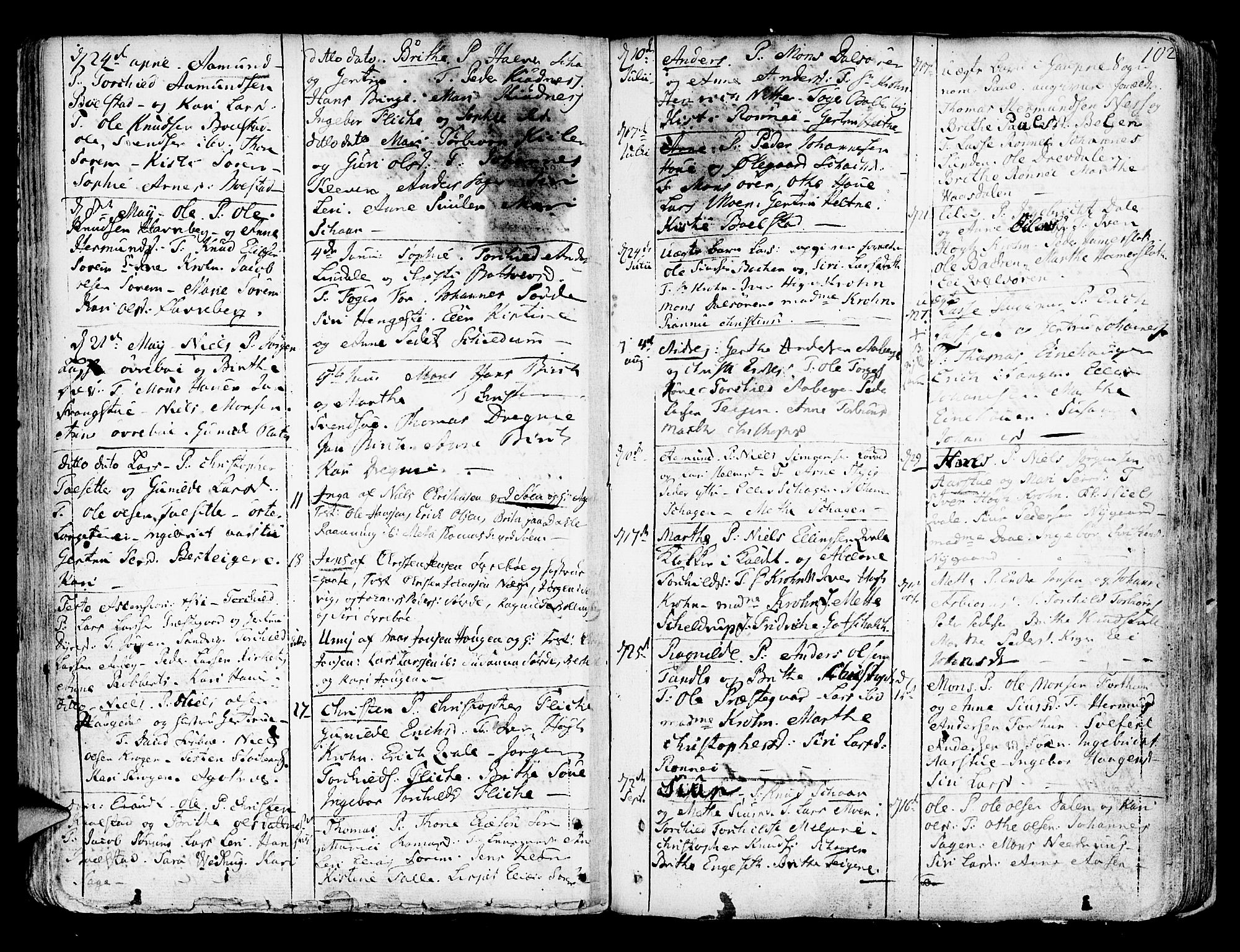 Luster sokneprestembete, AV/SAB-A-81101/H/Haa/Haaa/L0001: Parish register (official) no. A 1, 1731-1803, p. 102