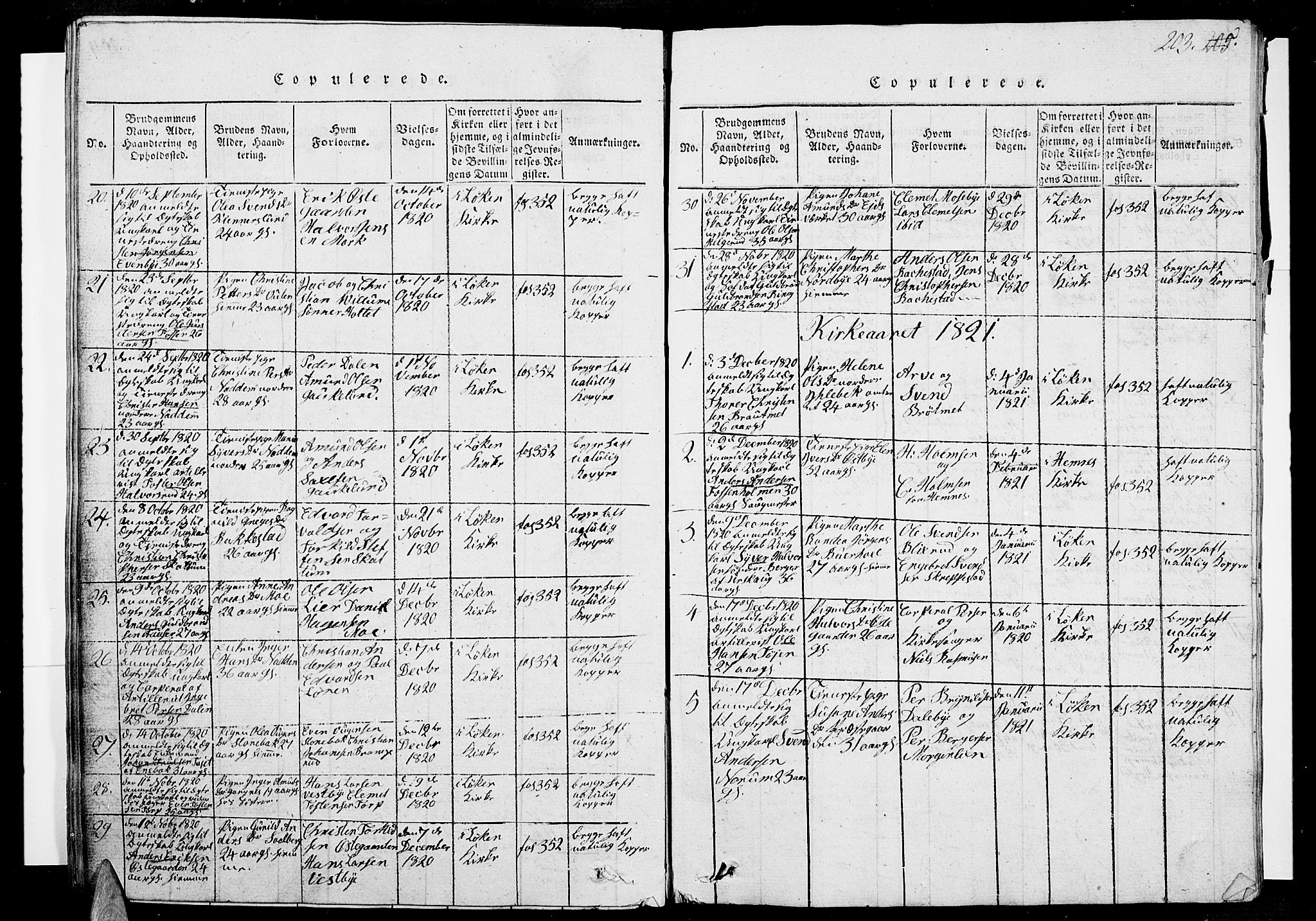 Høland prestekontor Kirkebøker, SAO/A-10346a/G/Ga/L0001: Parish register (copy) no. I 1, 1814-1827, p. 203