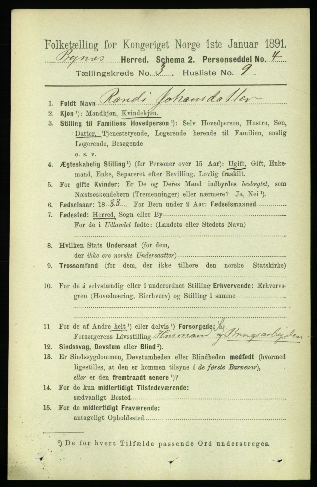 RA, 1891 census for 1655 Byneset, 1891, p. 1331