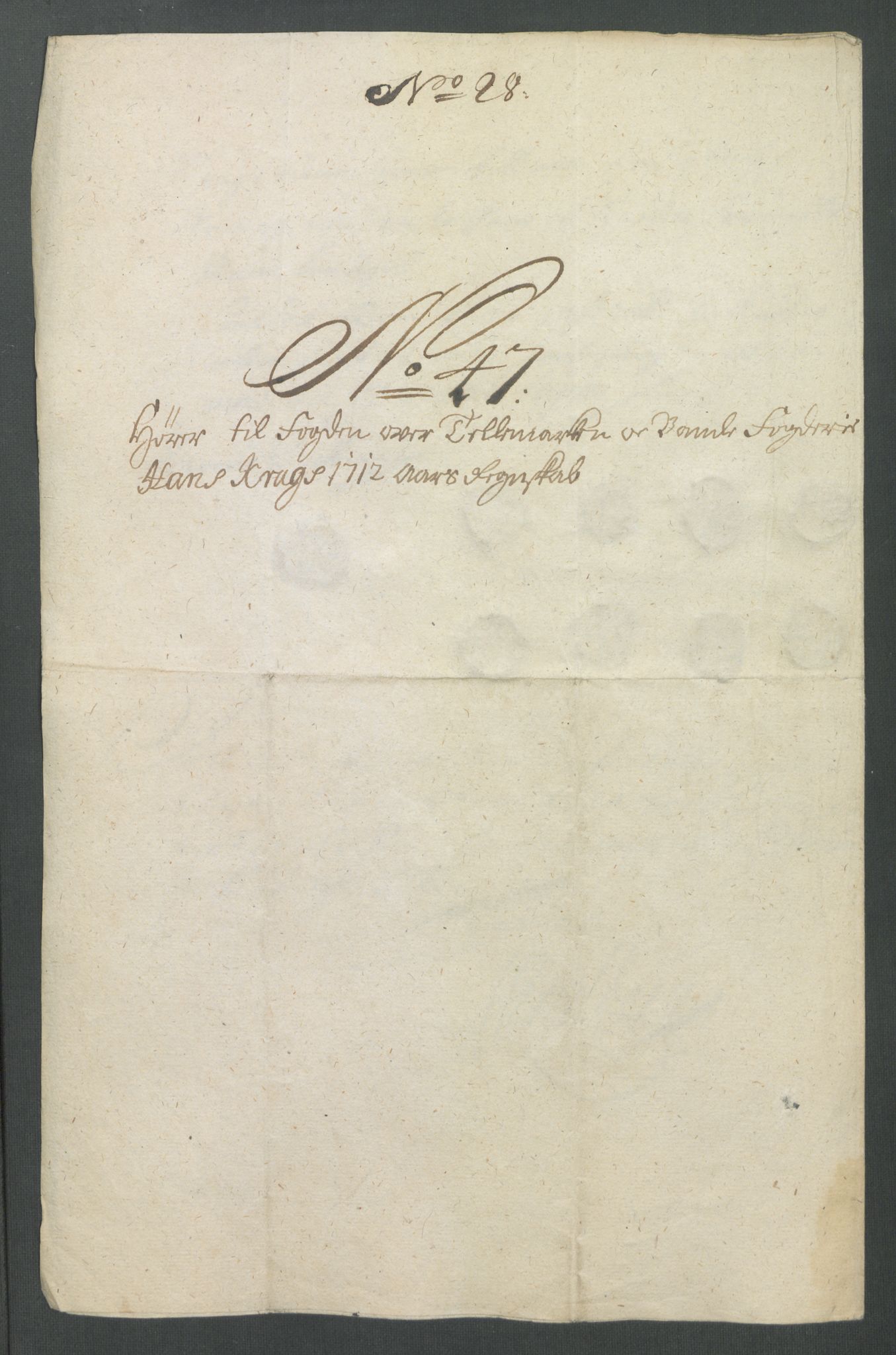 Rentekammeret inntil 1814, Reviderte regnskaper, Fogderegnskap, AV/RA-EA-4092/R36/L2123: Fogderegnskap Øvre og Nedre Telemark og Bamble, 1712, p. 365