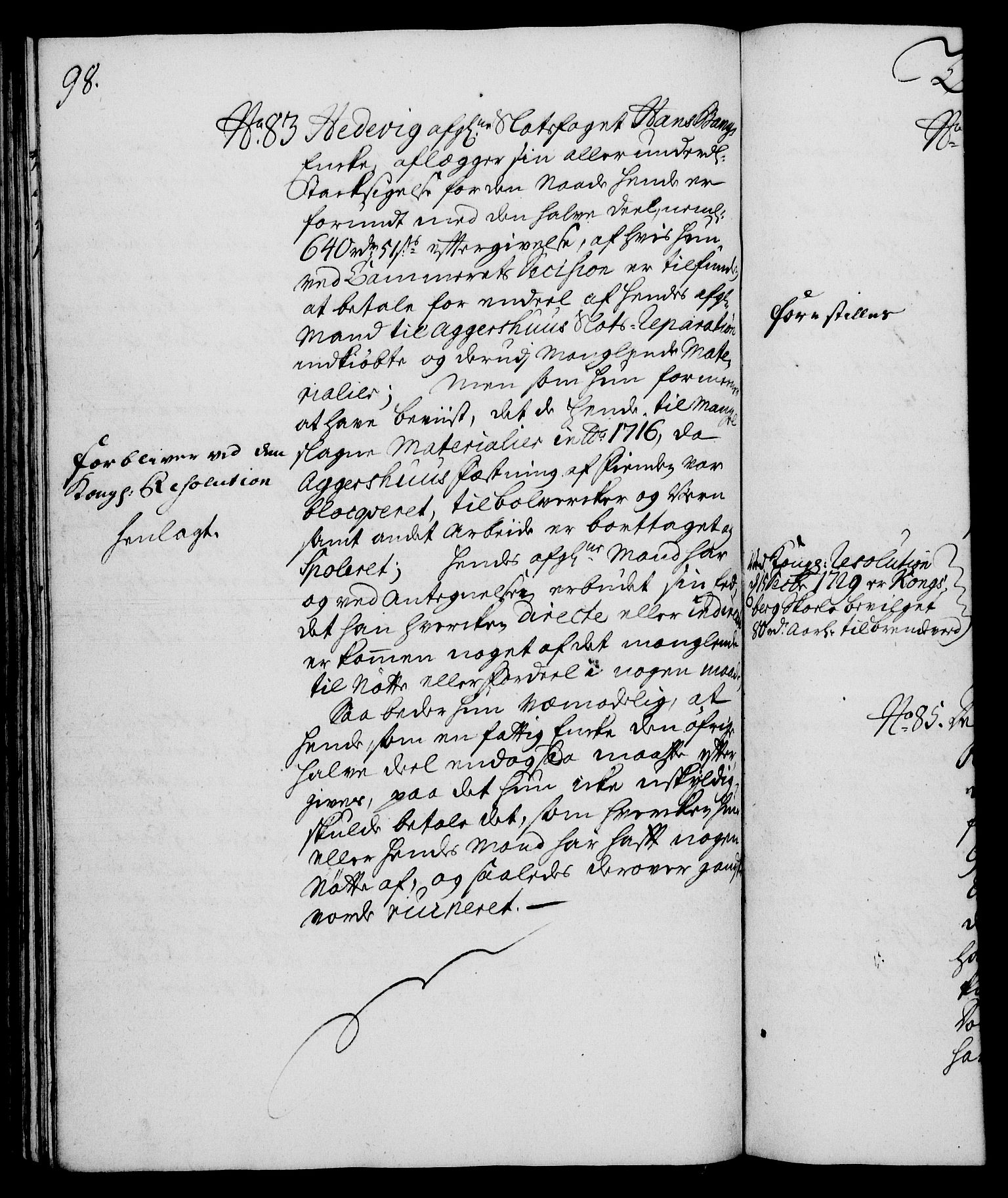 Rentekammeret, Kammerkanselliet, AV/RA-EA-3111/G/Gh/Gha/L0016: Norsk ekstraktmemorialprotokoll (merket RK 53.61), 1734-1735, p. 98