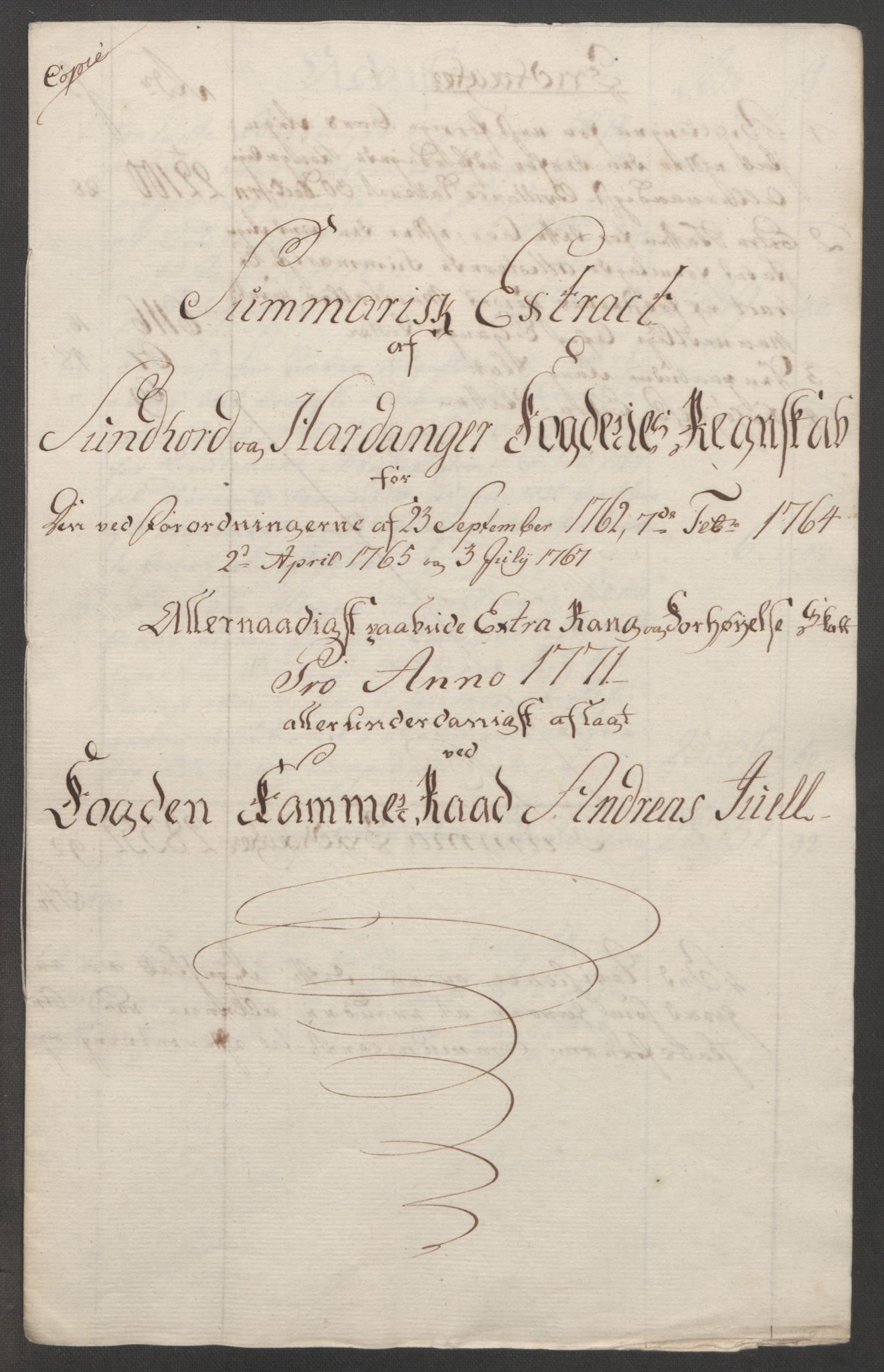 Rentekammeret inntil 1814, Reviderte regnskaper, Fogderegnskap, AV/RA-EA-4092/R48/L3136: Ekstraskatten Sunnhordland og Hardanger, 1762-1772, p. 242