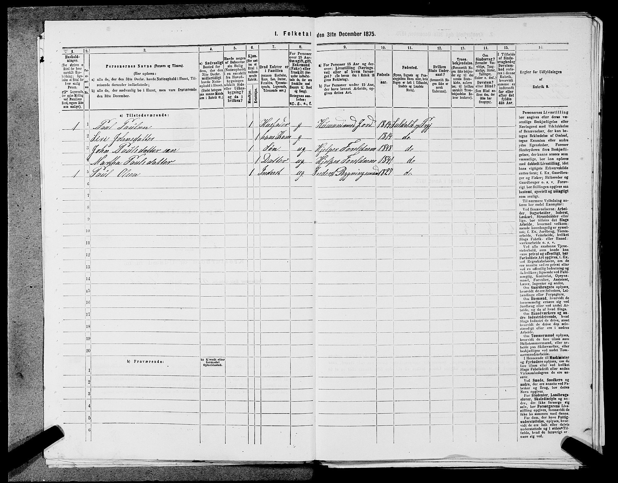 SAST, 1875 census for 1134P Suldal, 1875, p. 572