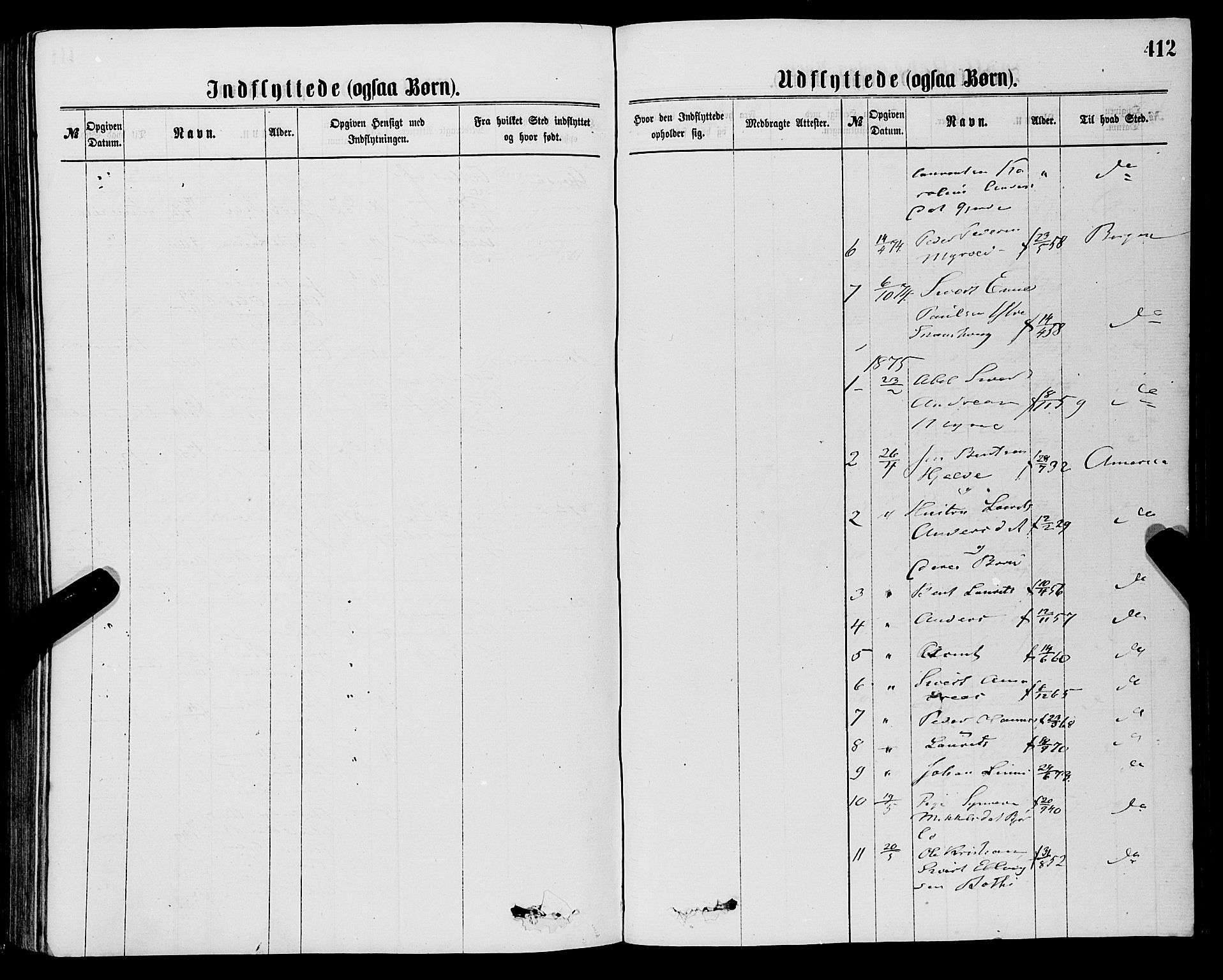 Eid sokneprestembete, AV/SAB-A-82301/H/Haa/Haaa/L0010: Parish register (official) no. A 10, 1867-1878, p. 412