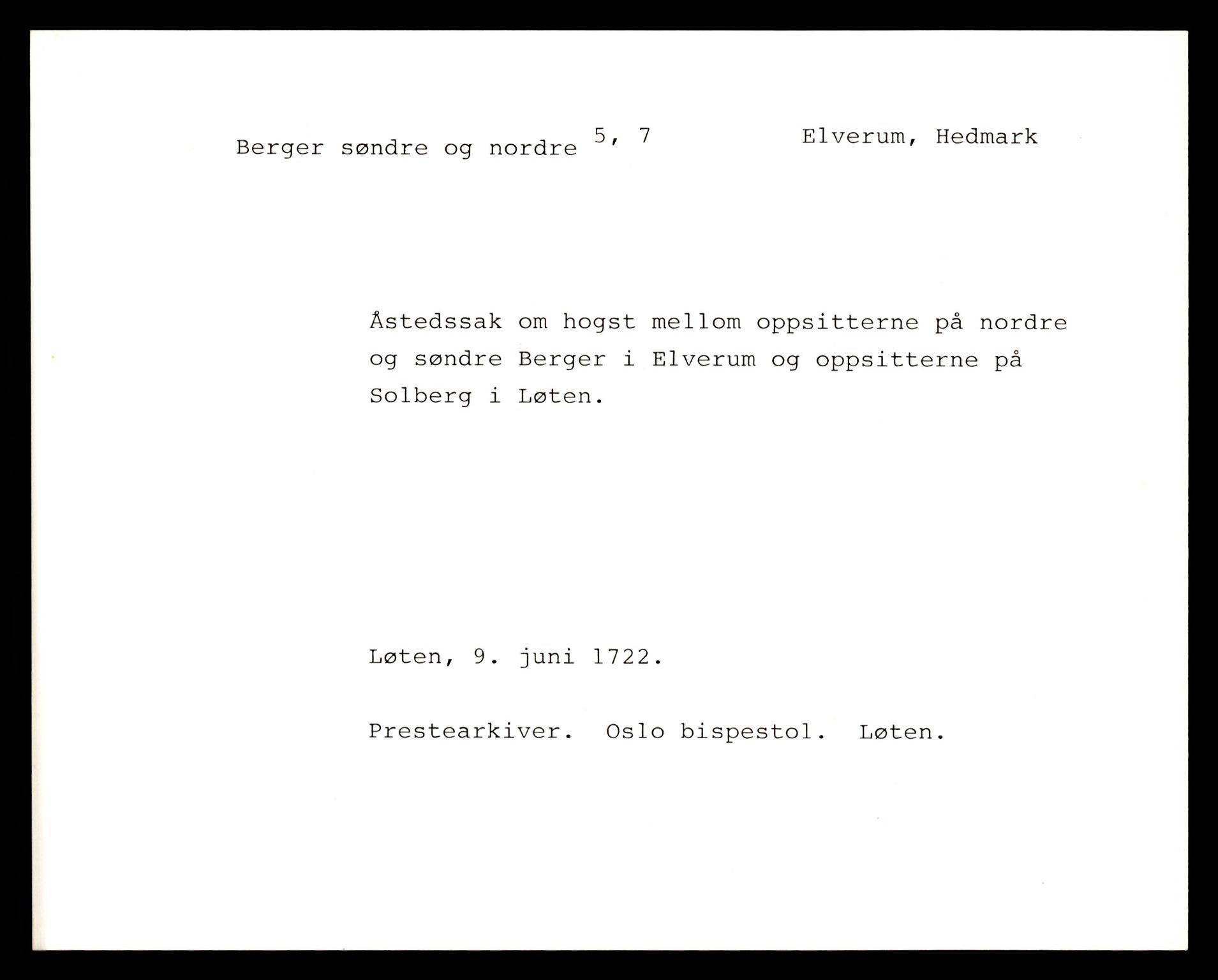 Riksarkivets diplomsamling, AV/RA-EA-5965/F35/F35e/L0008: Registreringssedler Hedmark 2, 1400-1700, p. 143