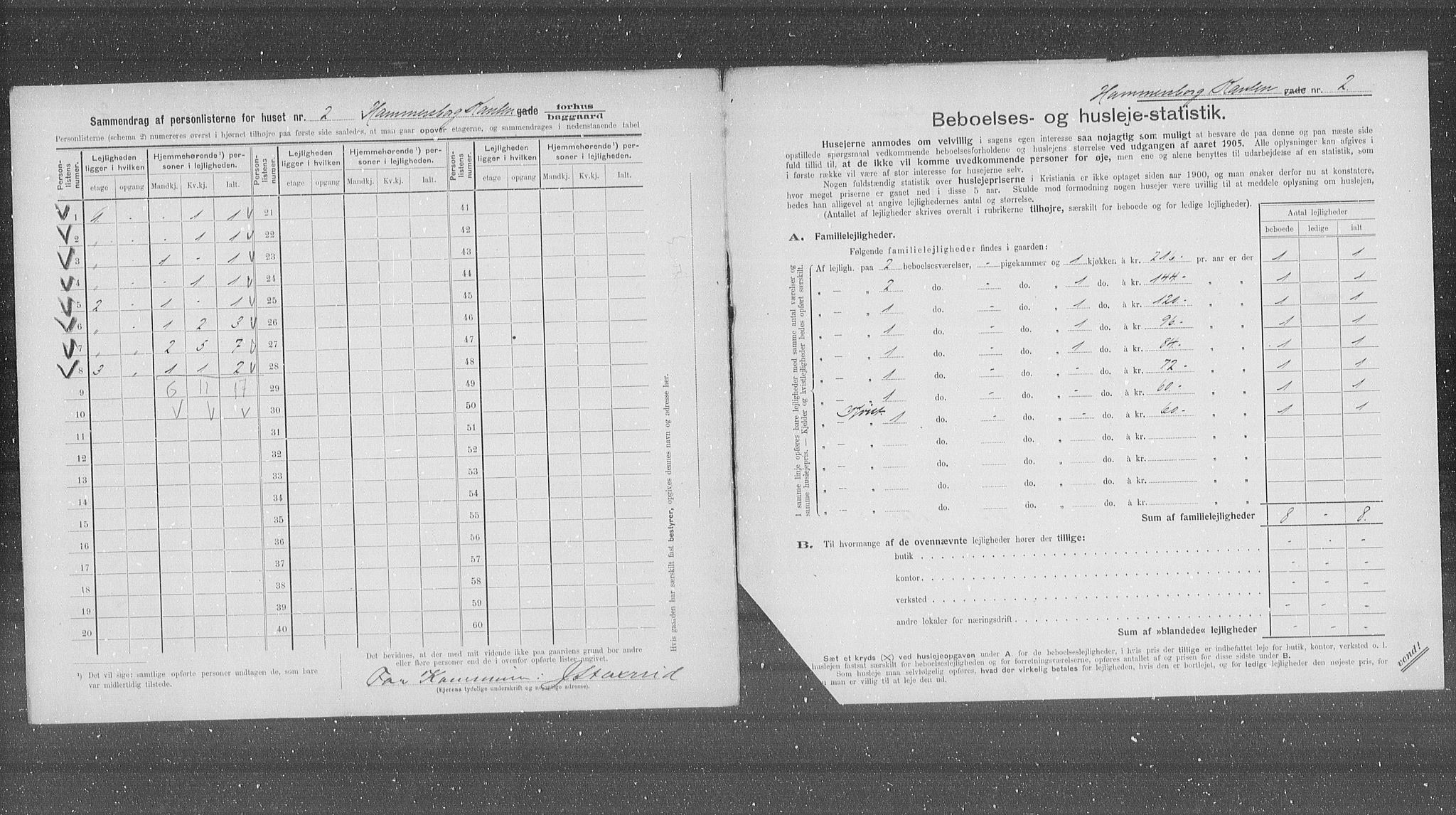 OBA, Municipal Census 1905 for Kristiania, 1905, p. 25270