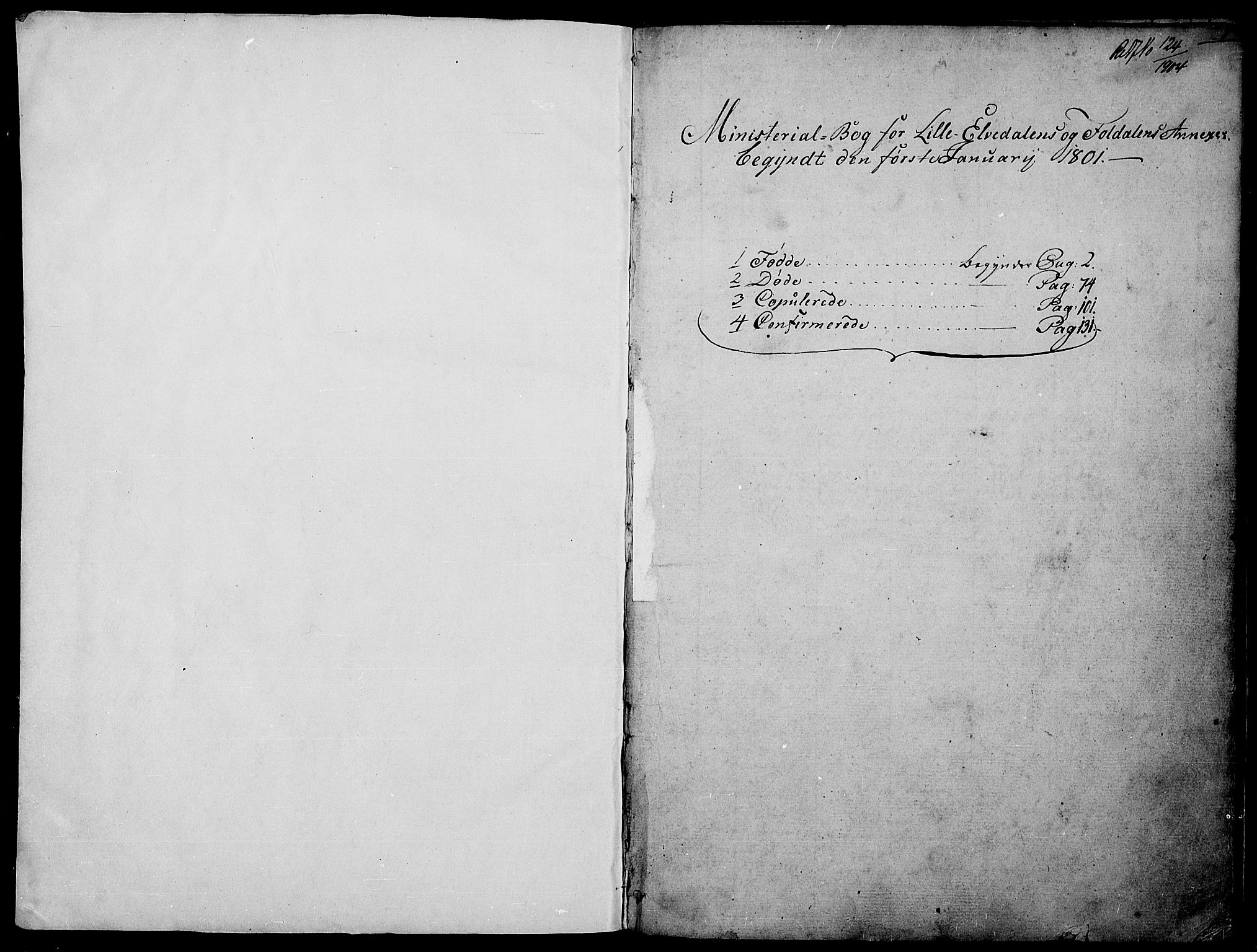 Tynset prestekontor, SAH/PREST-058/H/Ha/Haa/L0016: Parish register (official) no. 16, 1801-1814, p. 1