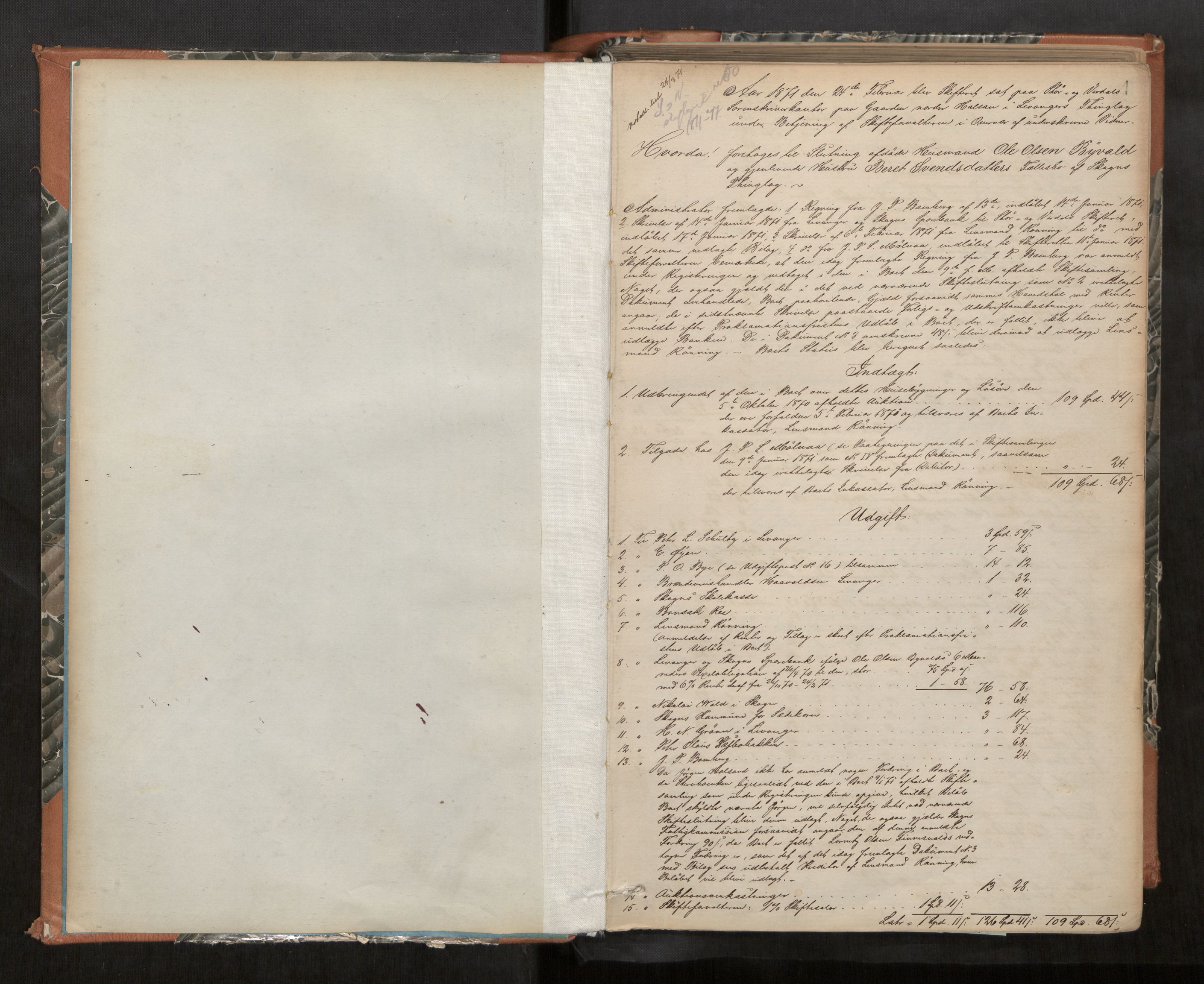 Stjør- og Verdal sorenskriveri, AV/SAT-A-4167/1/3/3A/L0043: Skifteslutningsprotokoll, 1871-1877, p. 1