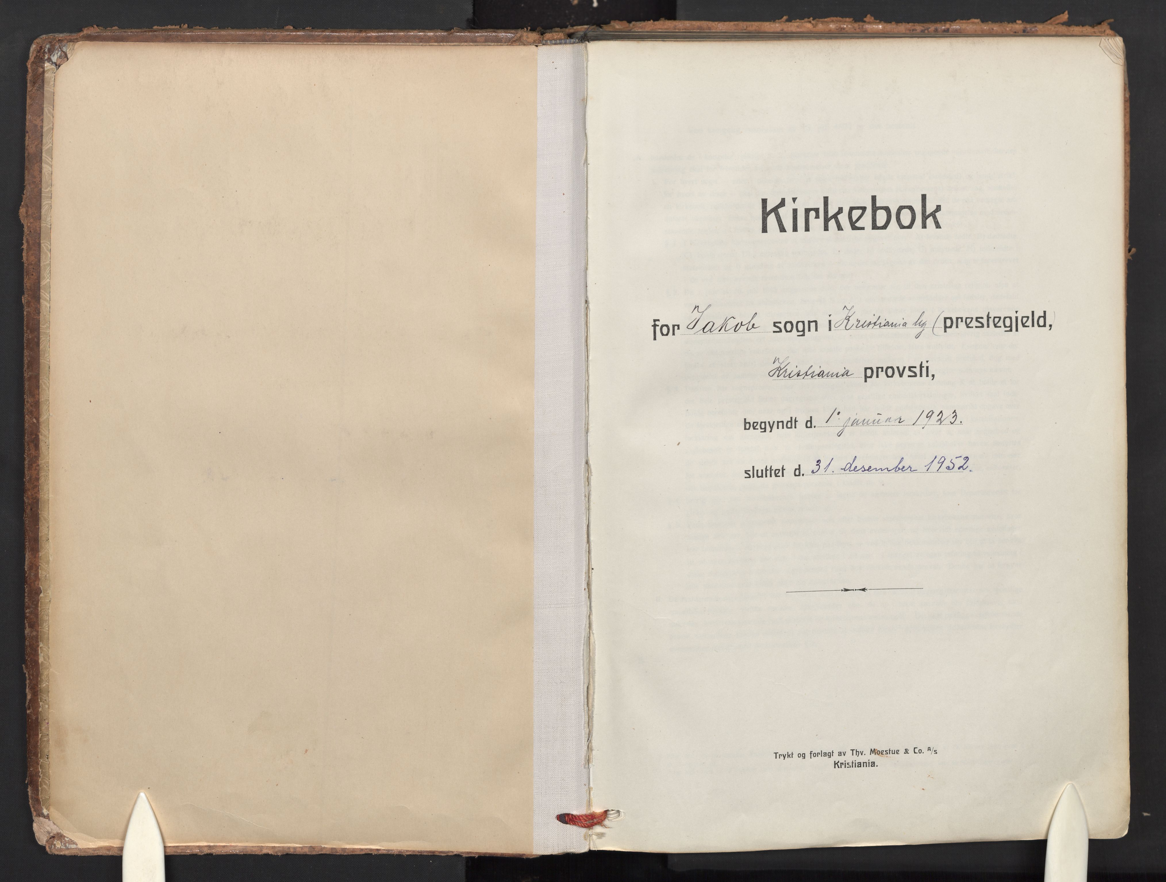 Jakob prestekontor Kirkebøker, SAO/A-10850/F/Fa/L0017: Parish register (official) no. 17, 1923-1952