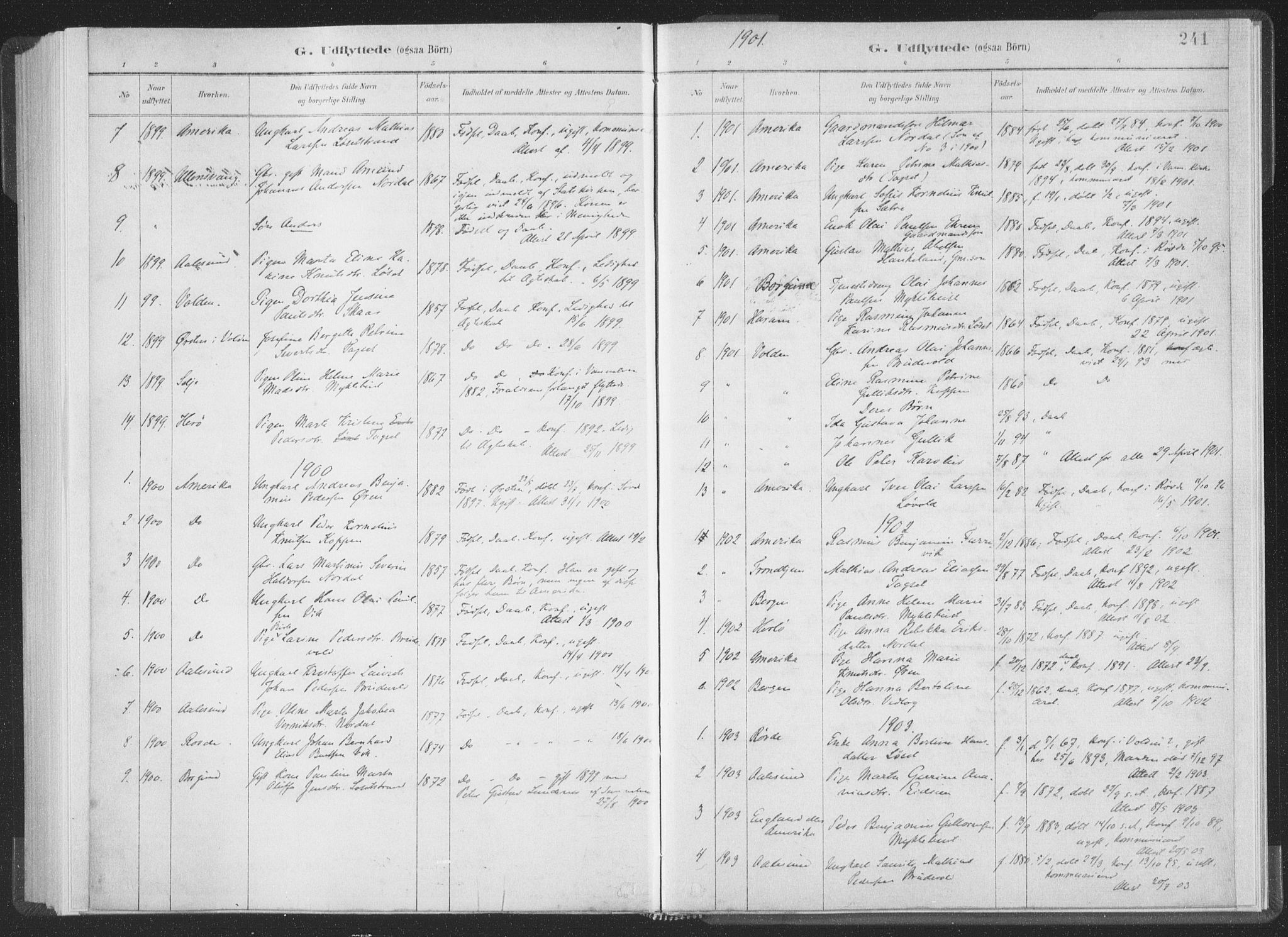 Ministerialprotokoller, klokkerbøker og fødselsregistre - Møre og Romsdal, AV/SAT-A-1454/502/L0025: Parish register (official) no. 502A03, 1885-1909, p. 241