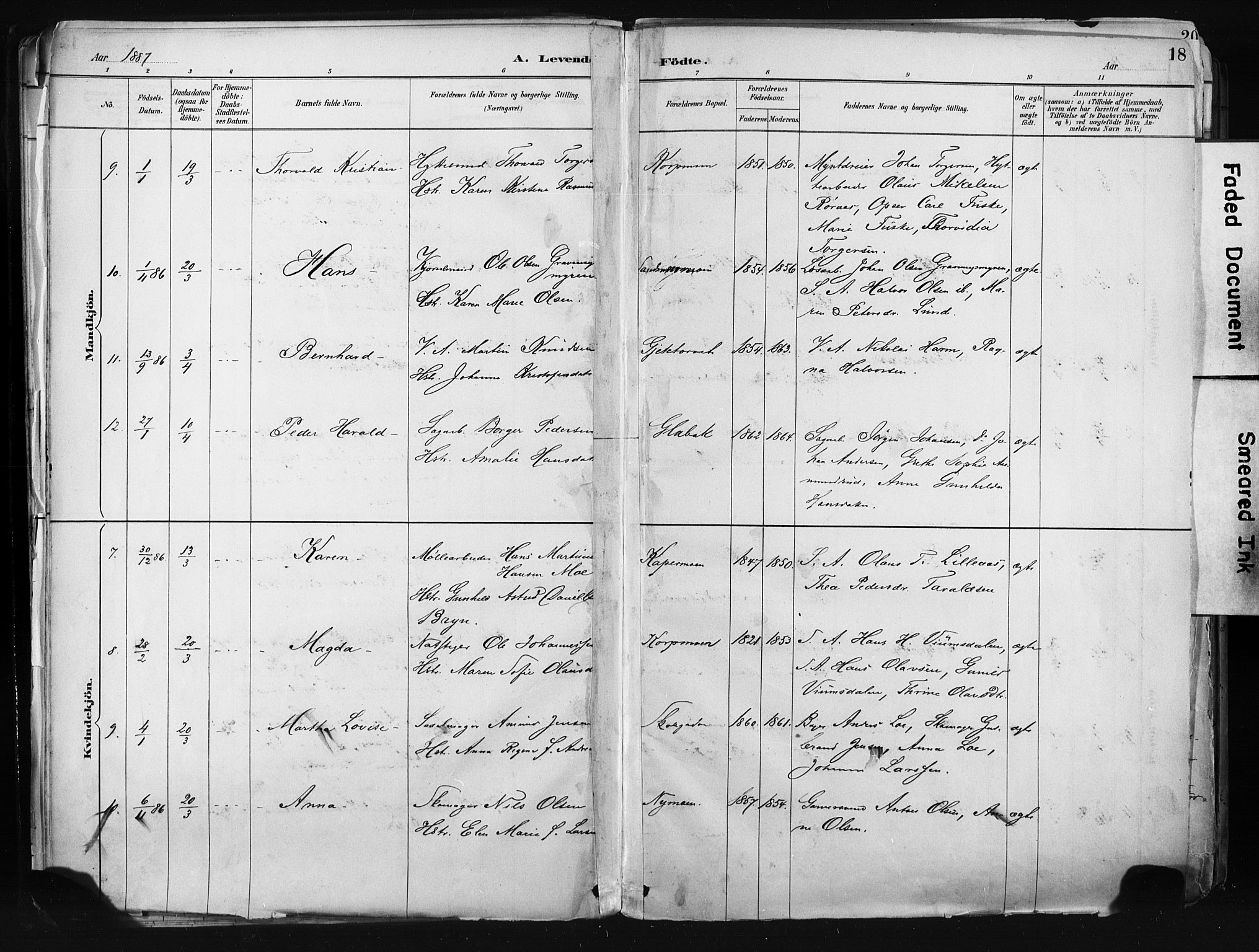 Kongsberg kirkebøker, AV/SAKO-A-22/F/Fb/L0002: Parish register (official) no. II 2, 1886-1896, p. 18