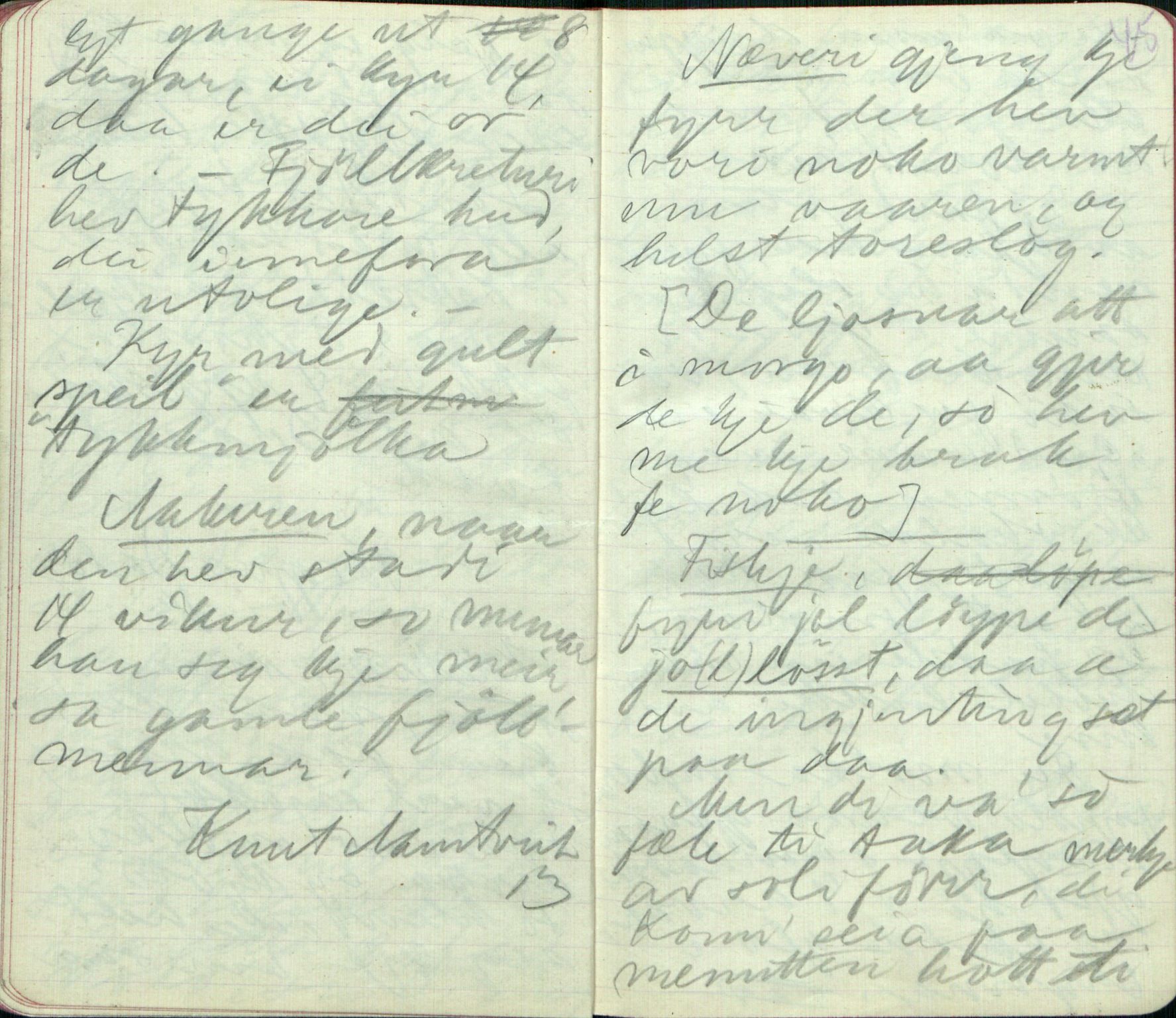 Rikard Berge, TEMU/TGM-A-1003/F/L0005/0042: 160-200 / 200 Lidt om Mandt-ætta + forteljing om Mikkel Mandt, 1913, p. 44-45