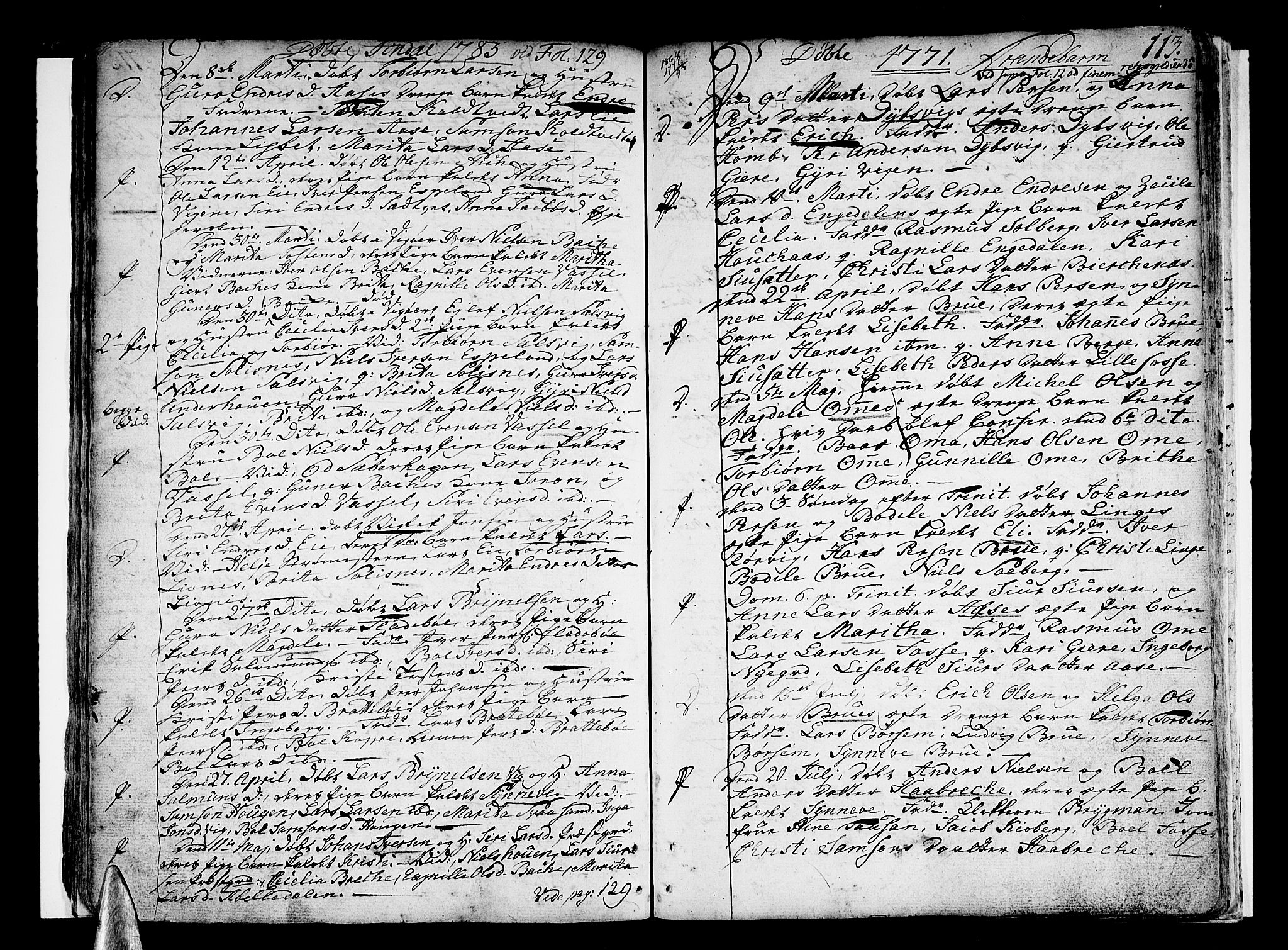 Strandebarm sokneprestembete, SAB/A-78401/H/Haa: Parish register (official) no. A 3 /1, 1750-1787, p. 113