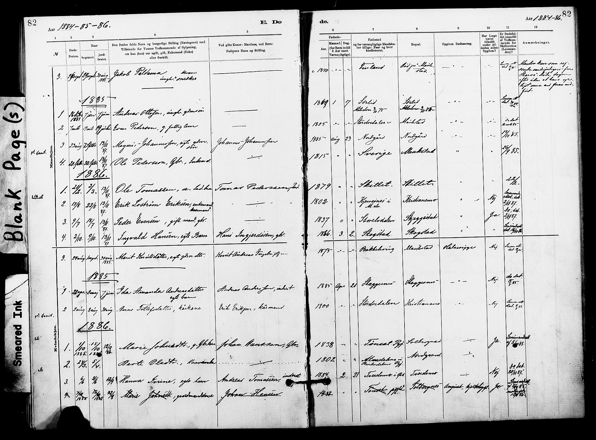 Målselv sokneprestembete, SATØ/S-1311/G/Ga/Gaa/L0006kirke: Parish register (official) no. 6, 1884-1902, p. 82