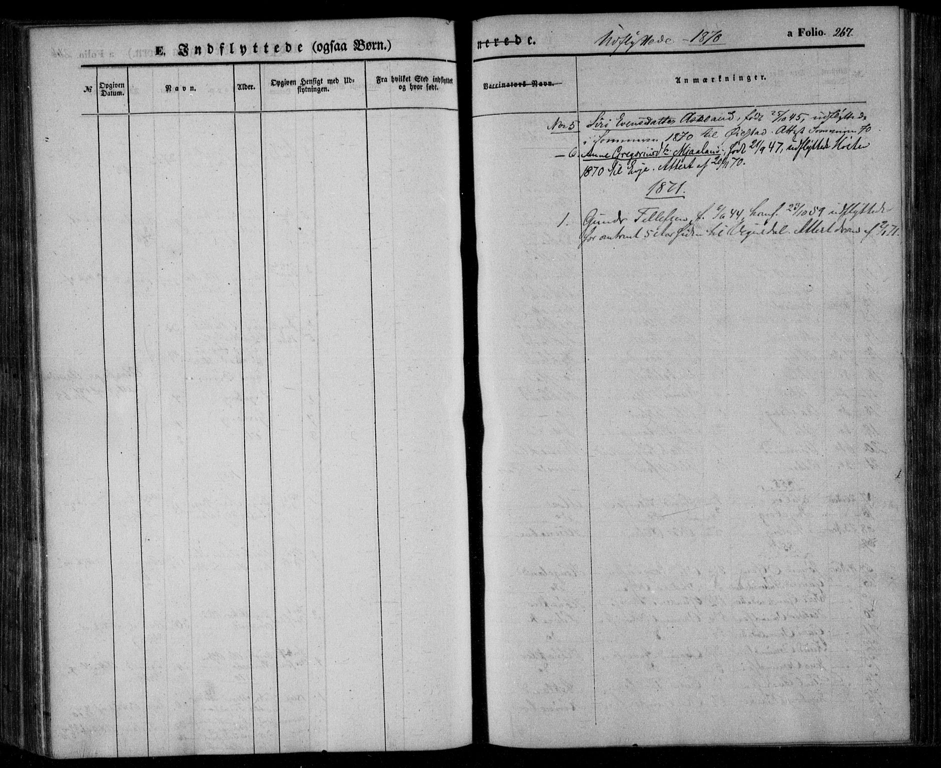 Åmli sokneprestkontor, AV/SAK-1111-0050/F/Fa/Fac/L0008: Parish register (official) no. A 8, 1852-1869, p. 267