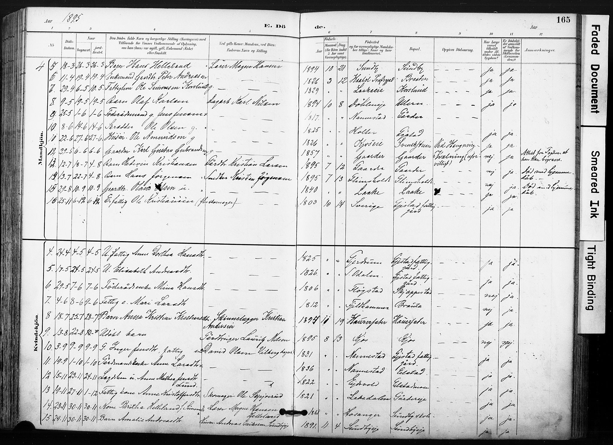 Ullensaker prestekontor Kirkebøker, AV/SAO-A-10236a/F/Fb/L0002: Parish register (official) no. II 2, 1894-1909, p. 165