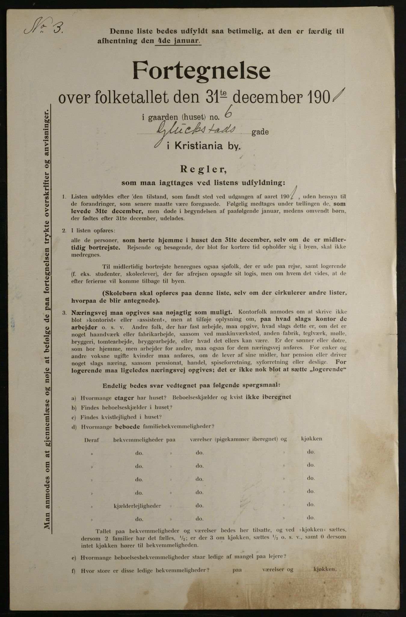 OBA, Municipal Census 1901 for Kristiania, 1901, p. 4724