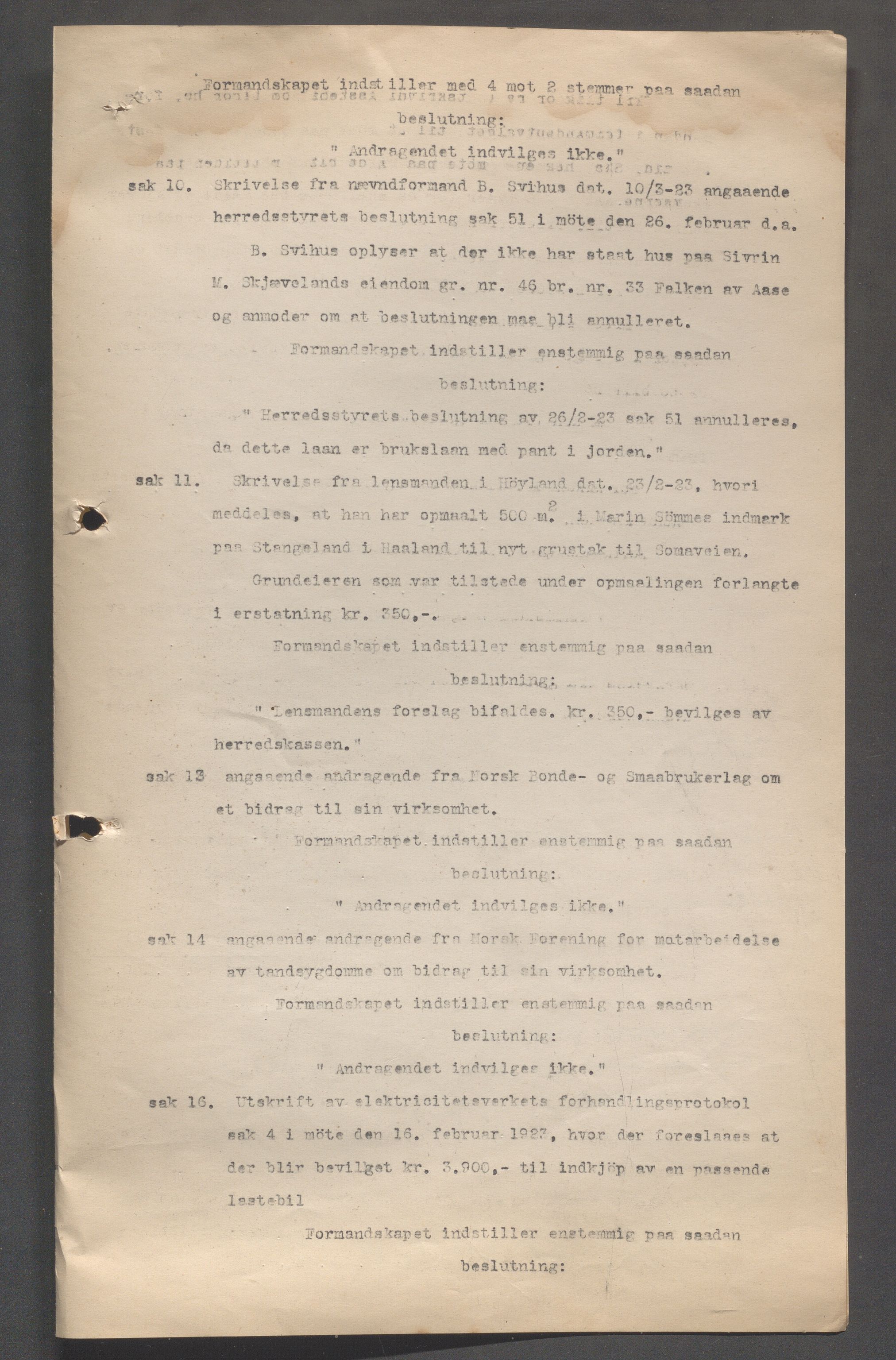 Høyland kommune - Formannskapet, IKAR/K-100046/B/L0006: Kopibok, 1920-1923, p. 322