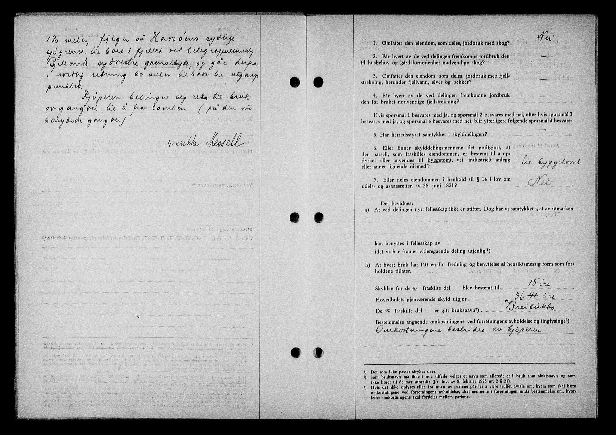 Nedenes sorenskriveri, SAK/1221-0006/G/Gb/Gba/L0051: Mortgage book no. A-V, 1943-1944, Diary no: : 659/1944