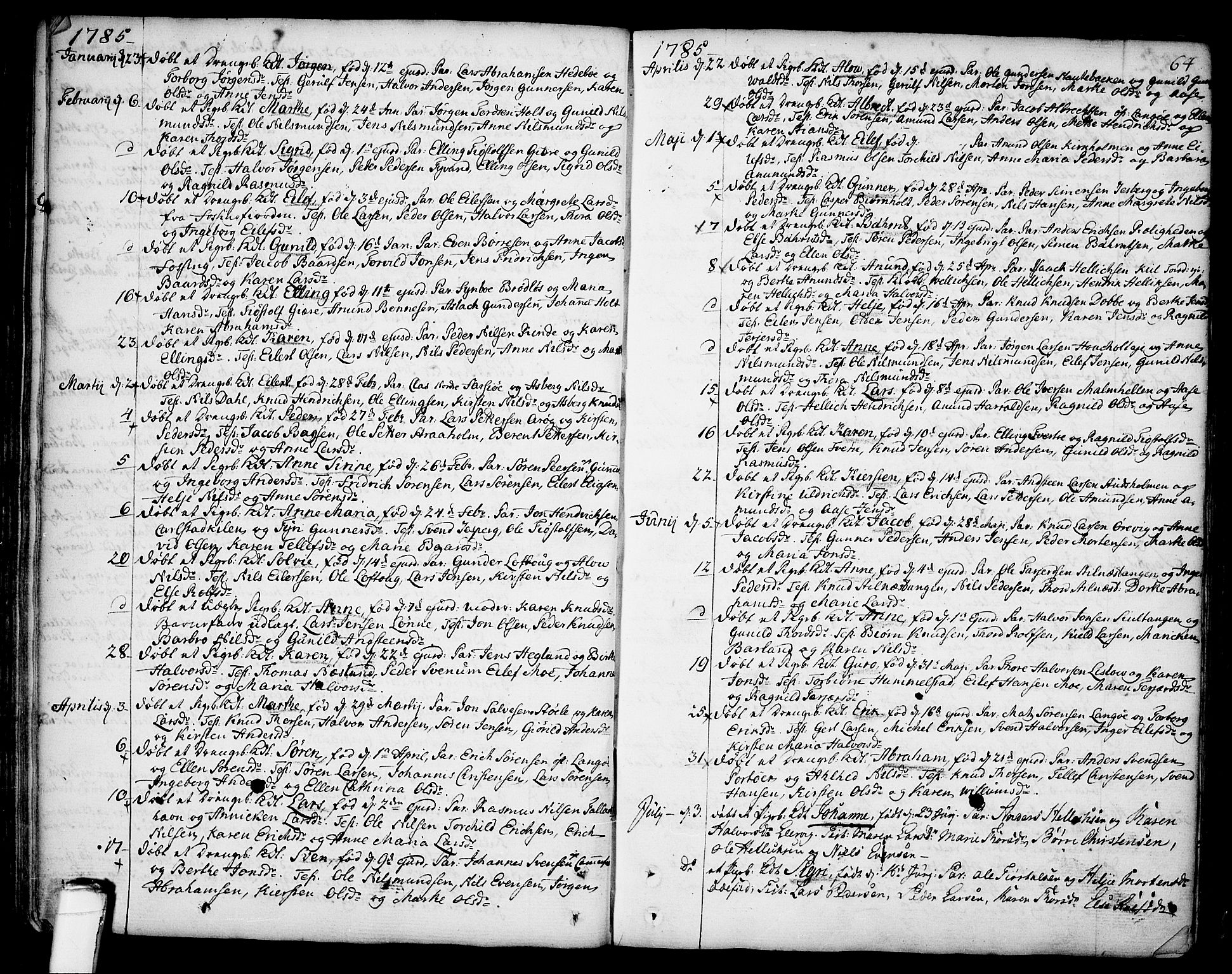 Sannidal kirkebøker, SAKO/A-296/F/Fa/L0002: Parish register (official) no. 2, 1767-1802, p. 64