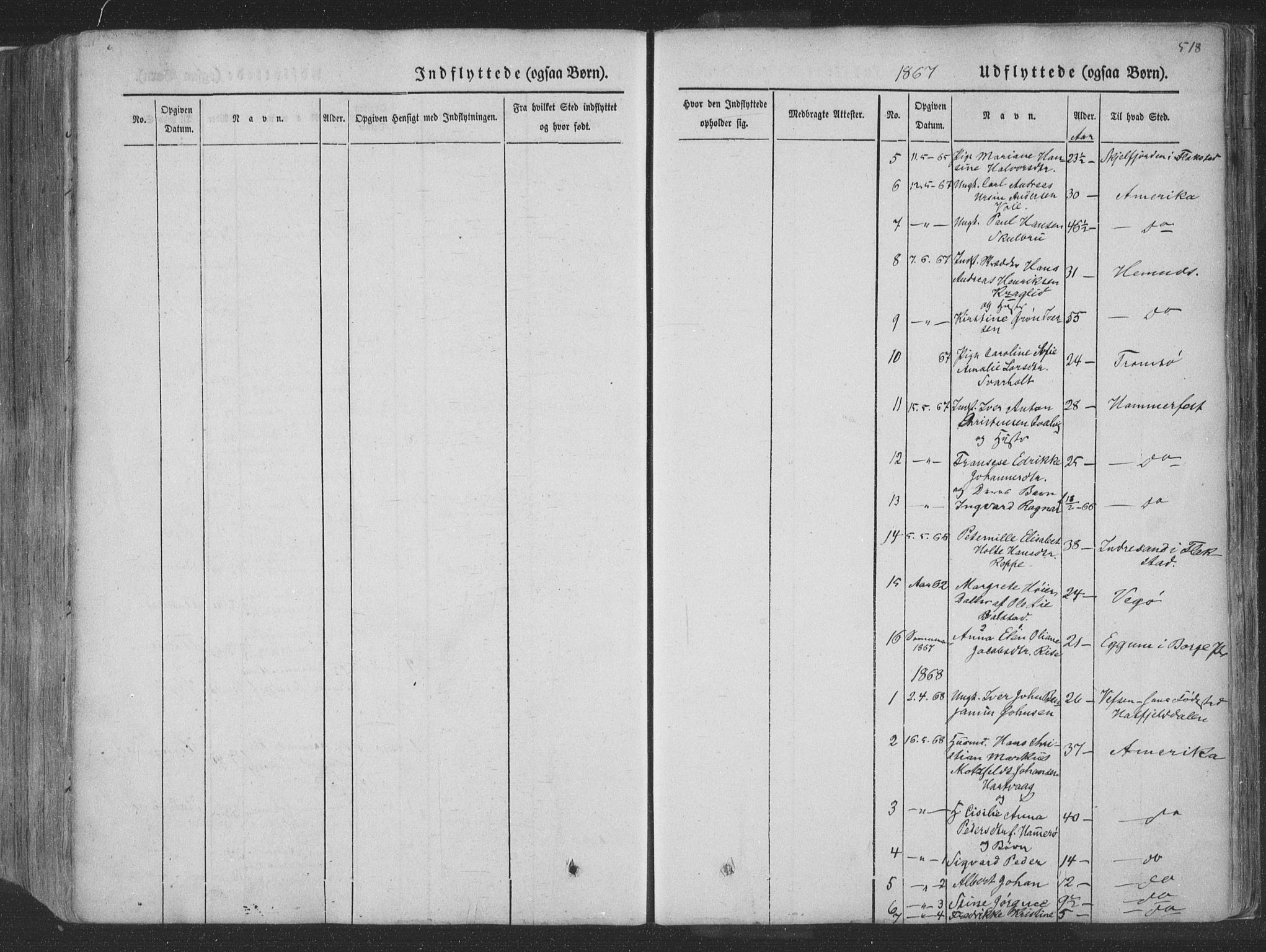 Ministerialprotokoller, klokkerbøker og fødselsregistre - Nordland, AV/SAT-A-1459/881/L1165: Parish register (copy) no. 881C02, 1854-1876, p. 518