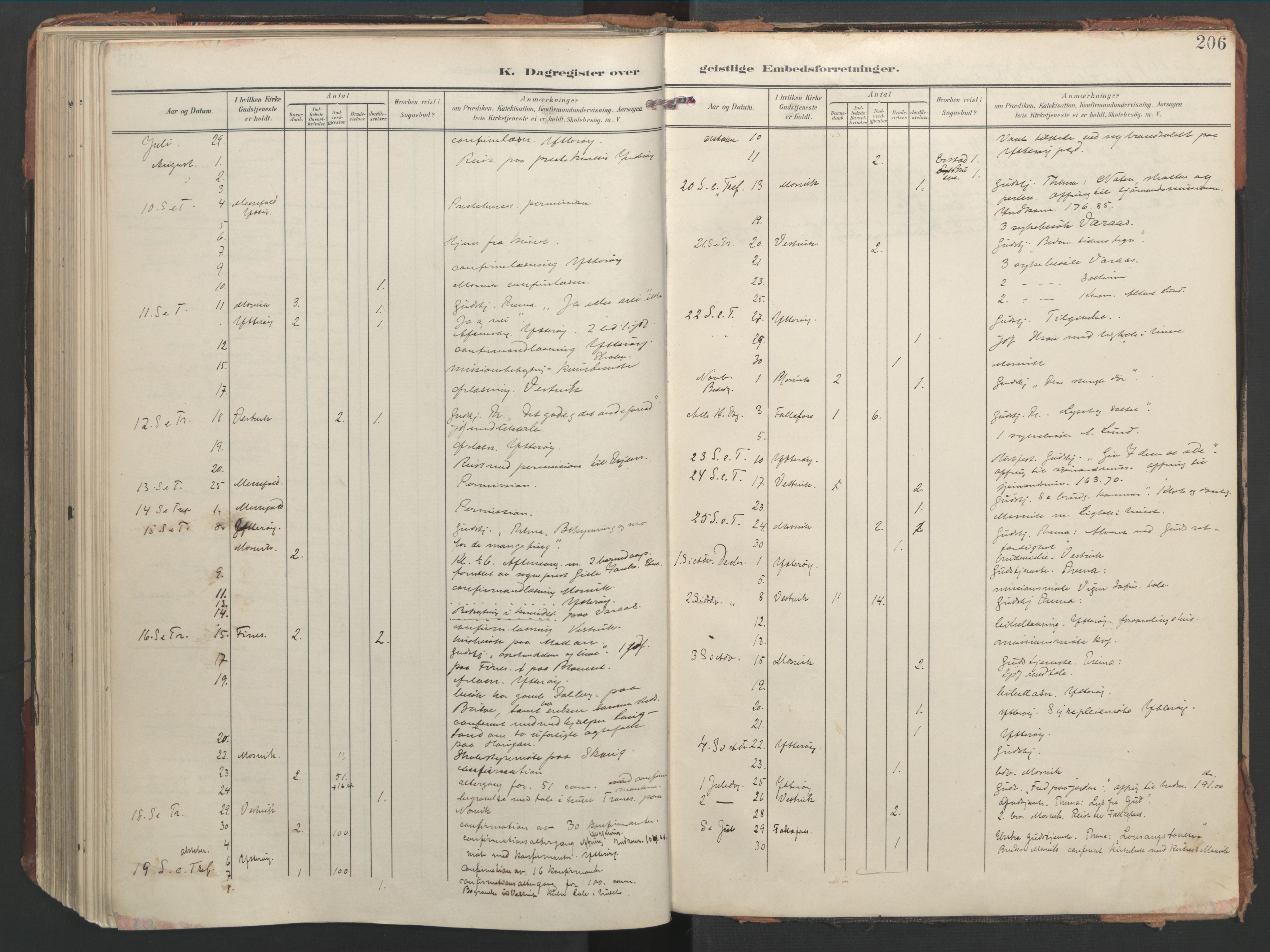 Ministerialprotokoller, klokkerbøker og fødselsregistre - Nord-Trøndelag, SAT/A-1458/744/L0421: Parish register (official) no. 744A05, 1905-1930, p. 206