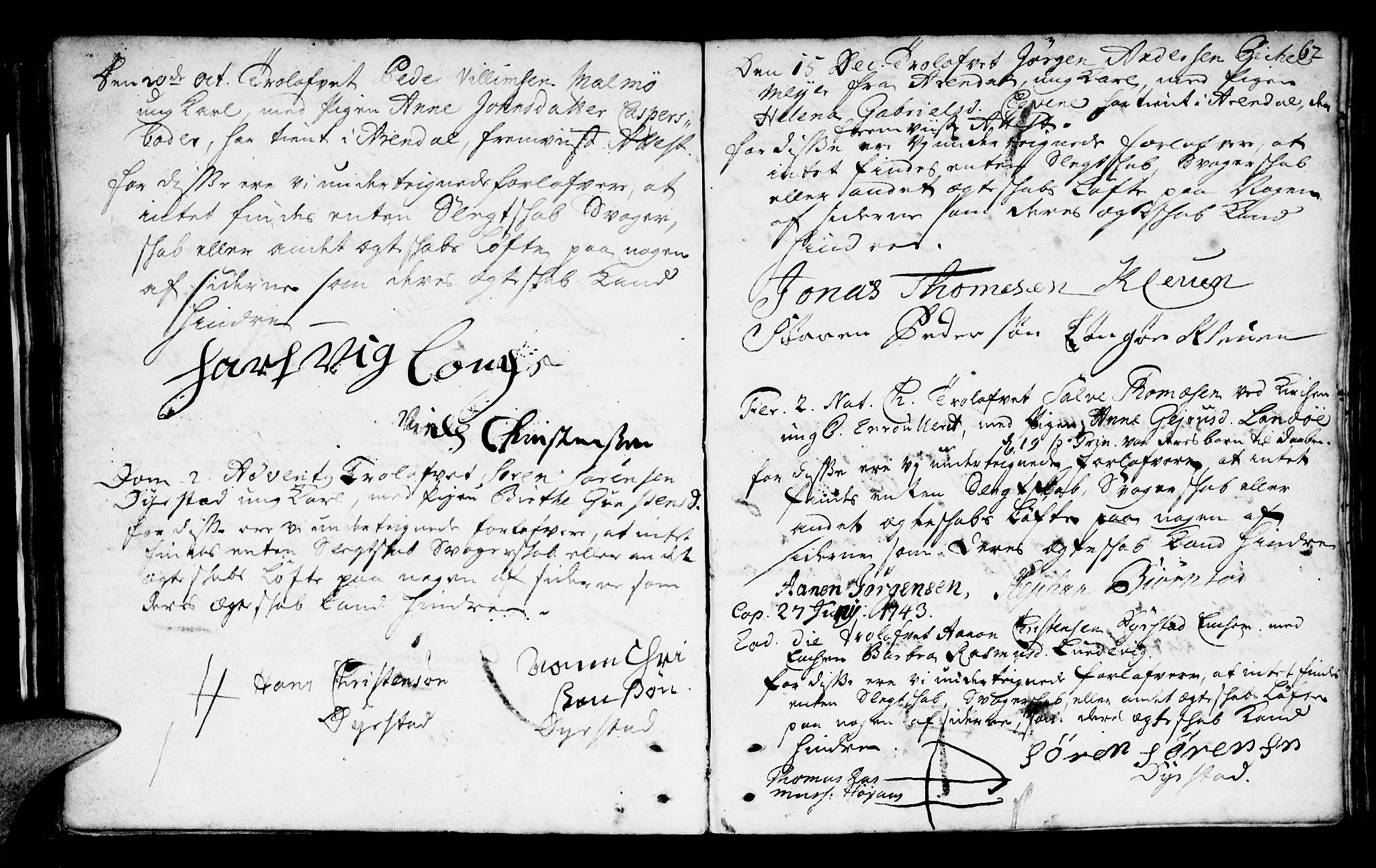 Mandal sokneprestkontor, SAK/1111-0030/F/Fa/Faa/L0002: Parish register (official) no. A 2, 1720-1754, p. 62