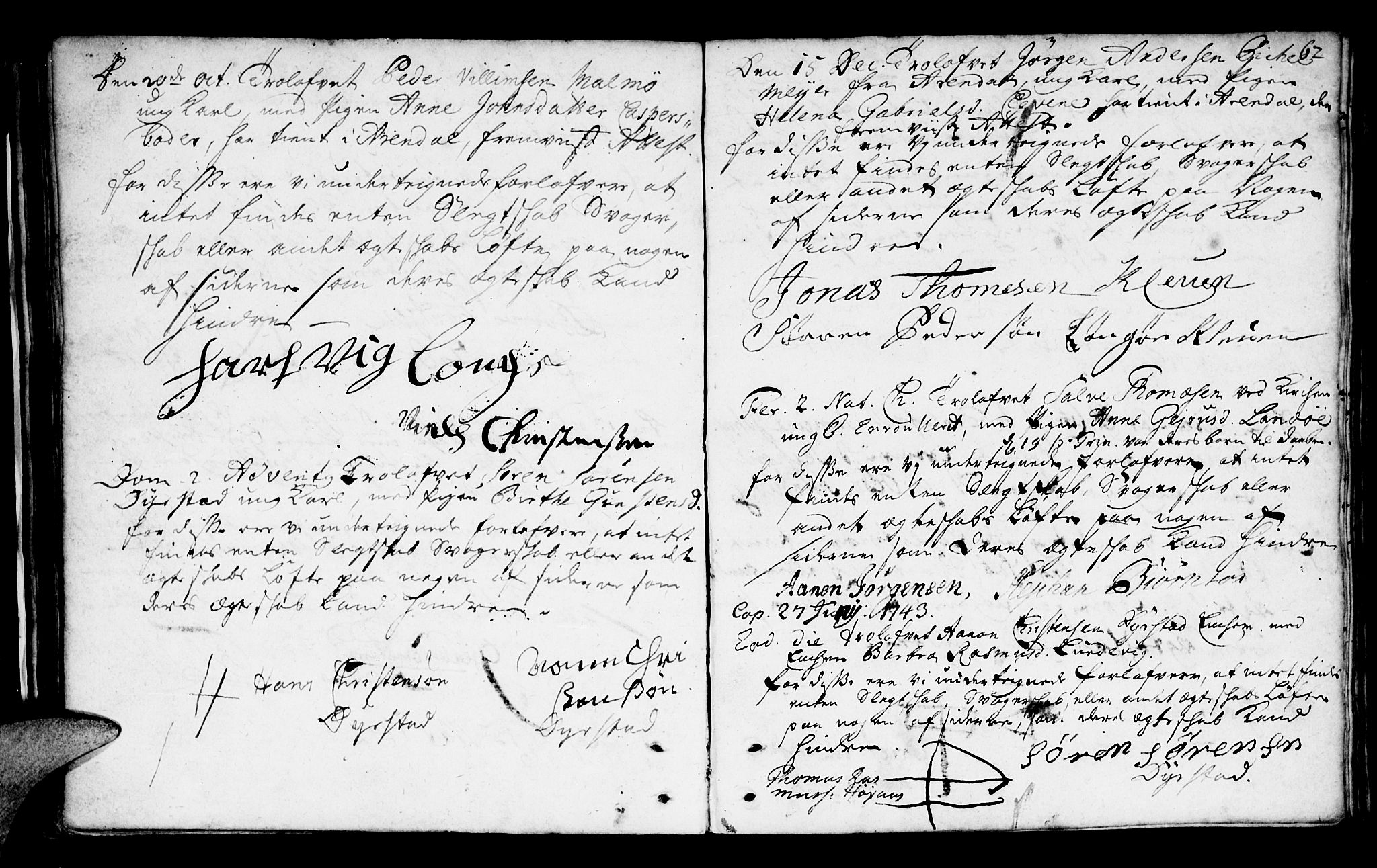Mandal sokneprestkontor, AV/SAK-1111-0030/F/Fa/Faa/L0002: Parish register (official) no. A 2, 1720-1754, p. 62