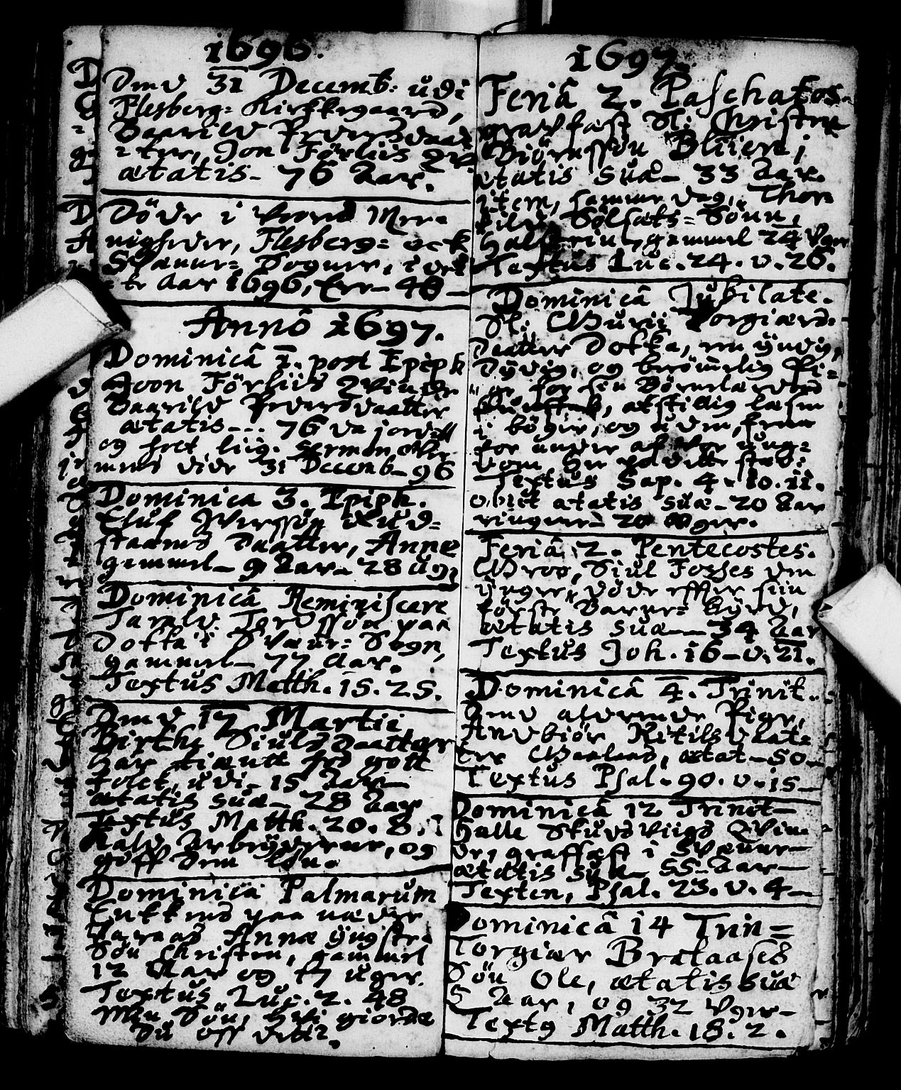 Flesberg kirkebøker, SAKO/A-18/F/Fa/L0001: Parish register (official) no. I 1, 1688-1725