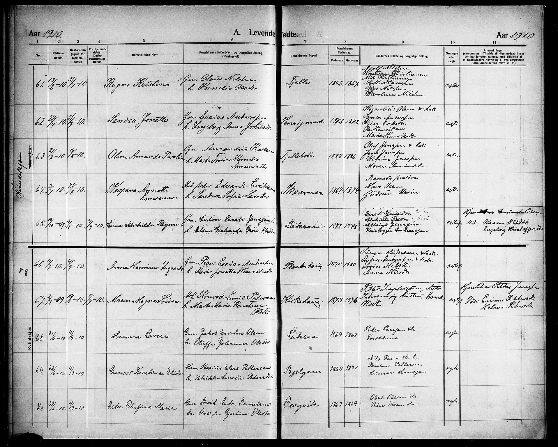 Ministerialprotokoller, klokkerbøker og fødselsregistre - Nordland, AV/SAT-A-1459/863/L0916: Parish register (copy) no. 863C06, 1907-1921