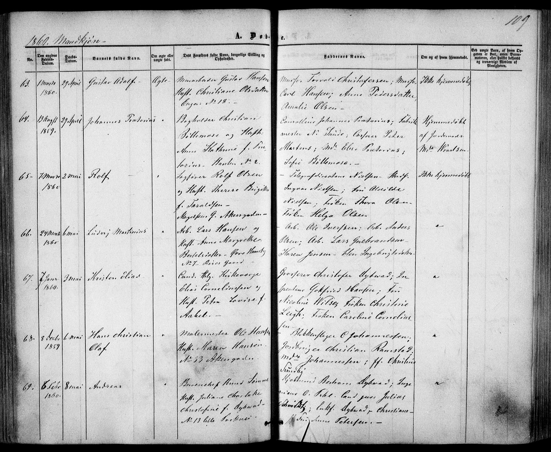 Trefoldighet prestekontor Kirkebøker, AV/SAO-A-10882/F/Fa/L0001: Parish register (official) no. I 1, 1858-1863, p. 109