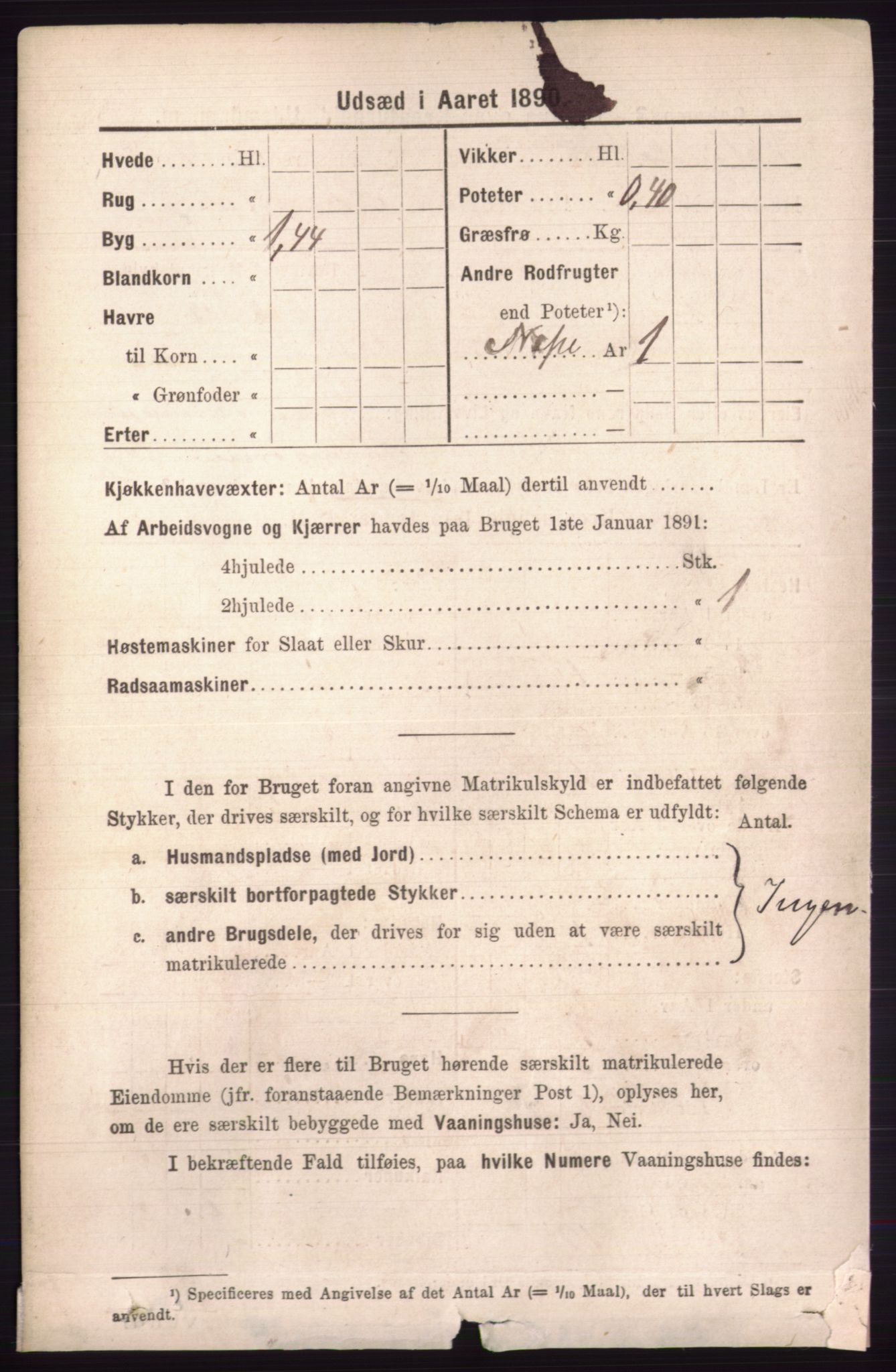 RA, 1891 census for 0438 Lille Elvedalen, 1891, p. 3911