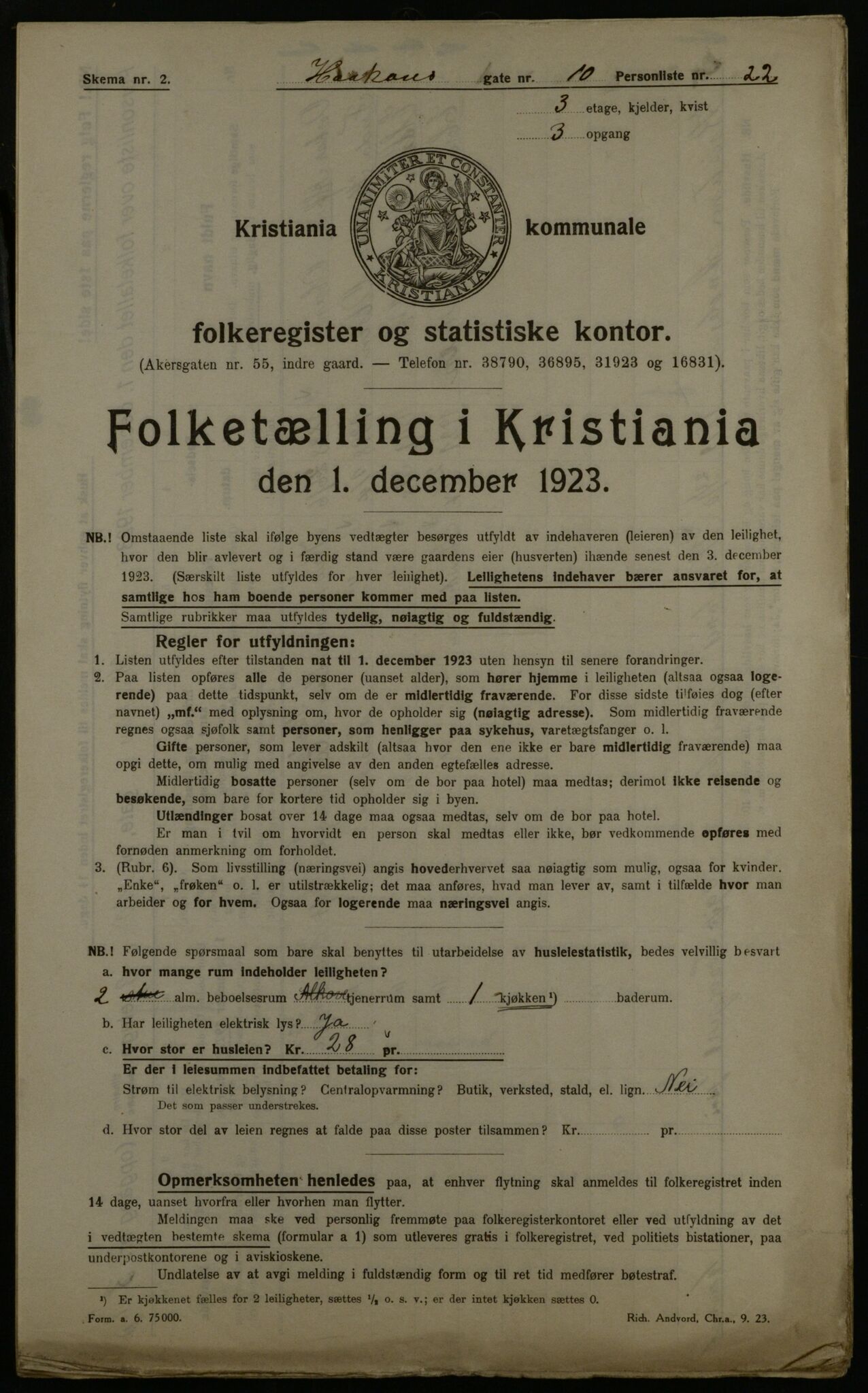 OBA, Municipal Census 1923 for Kristiania, 1923, p. 47602