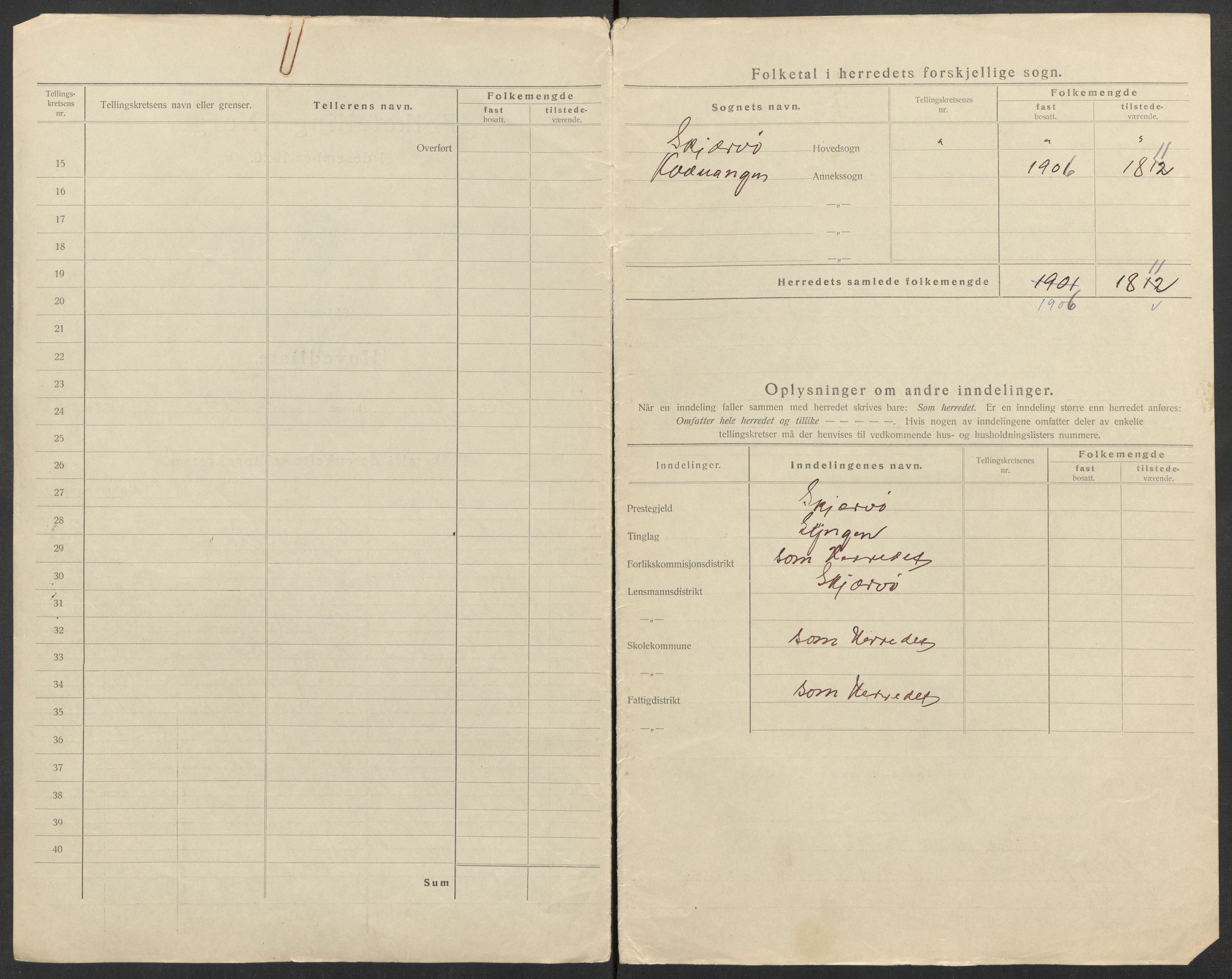 SATØ, 1920 census for Kvænangen, 1920, p. 4