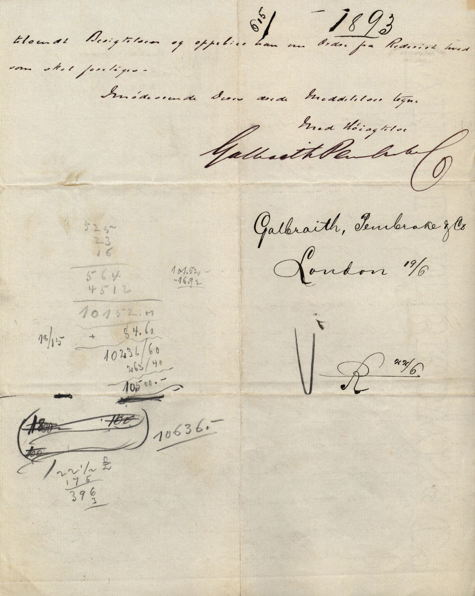 Pa 63 - Østlandske skibsassuranceforening, VEMU/A-1079/G/Ga/L0030/0001: Havaridokumenter / Leif, Korsvei, Margret, Mangerton, Mathilde, Island, Andover, 1893, p. 102