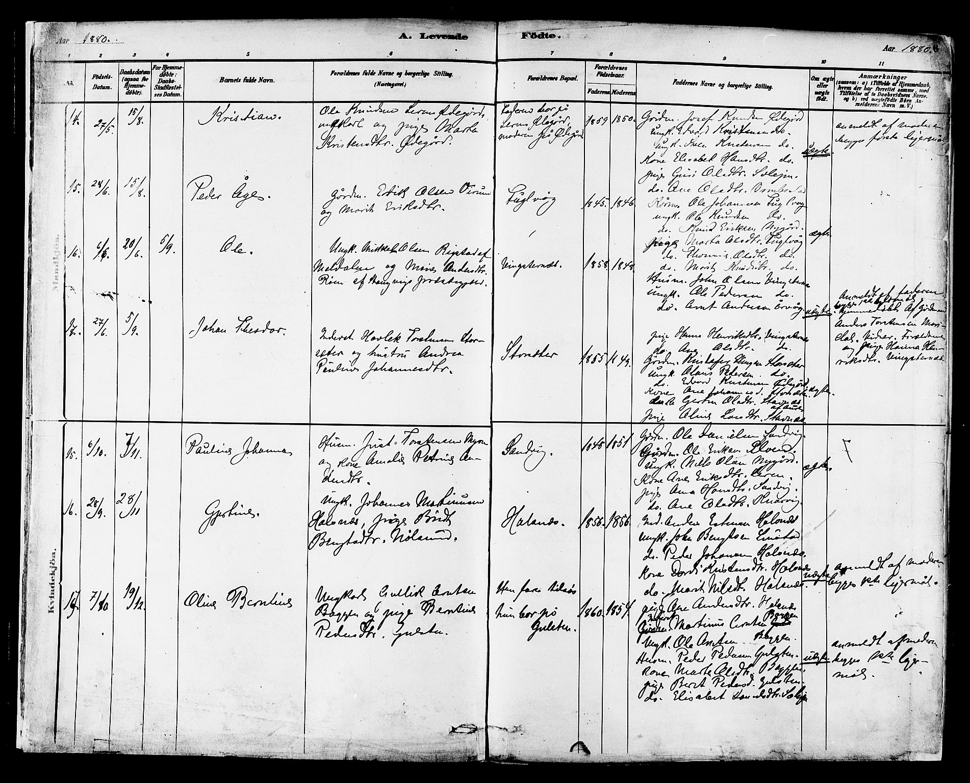 Ministerialprotokoller, klokkerbøker og fødselsregistre - Møre og Romsdal, AV/SAT-A-1454/577/L0896: Parish register (official) no. 577A03, 1880-1898, p. 6