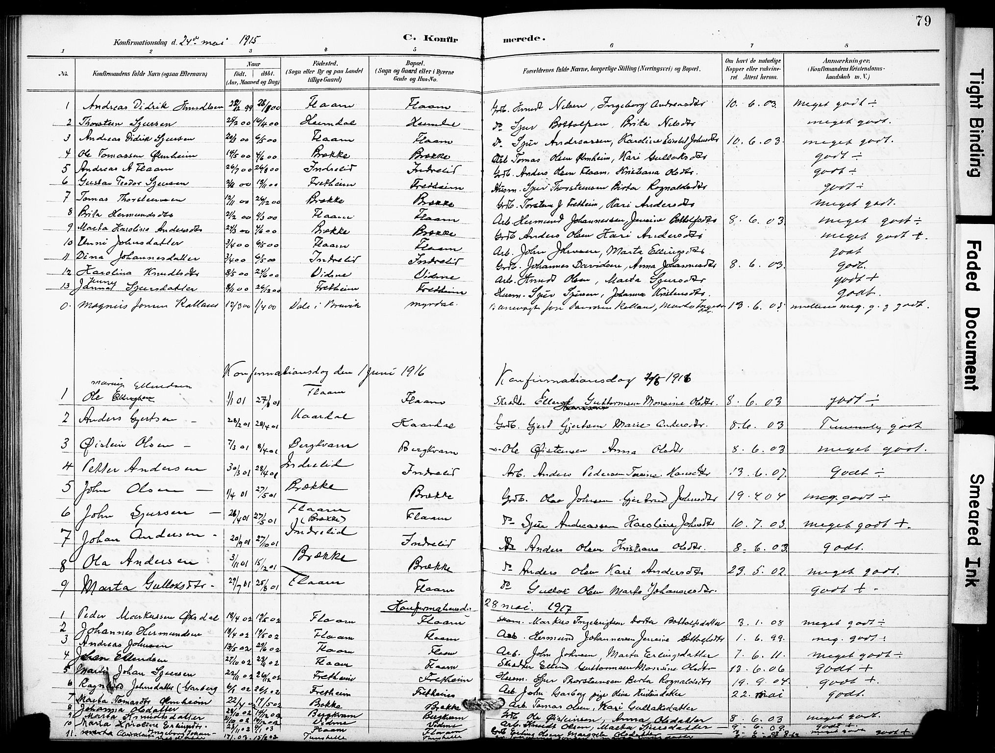 Aurland sokneprestembete, SAB/A-99937/H/Hb/Hbb/L0002: Parish register (copy) no. B 2, 1887-1929, p. 79