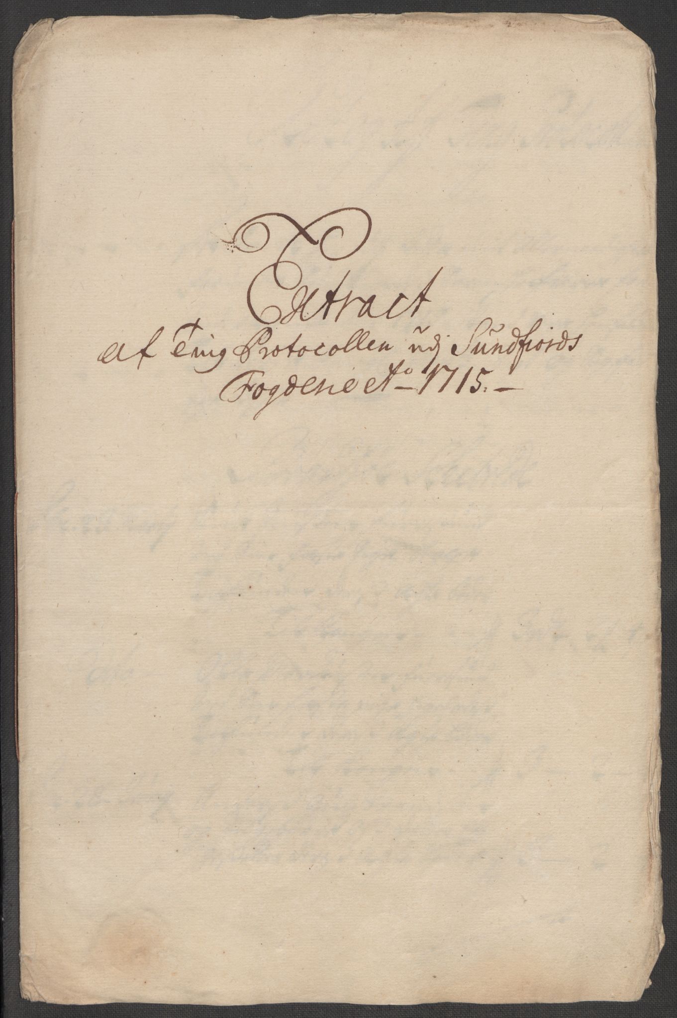 Rentekammeret inntil 1814, Reviderte regnskaper, Fogderegnskap, AV/RA-EA-4092/R53/L3439: Fogderegnskap Sunn- og Nordfjord, 1715, p. 381