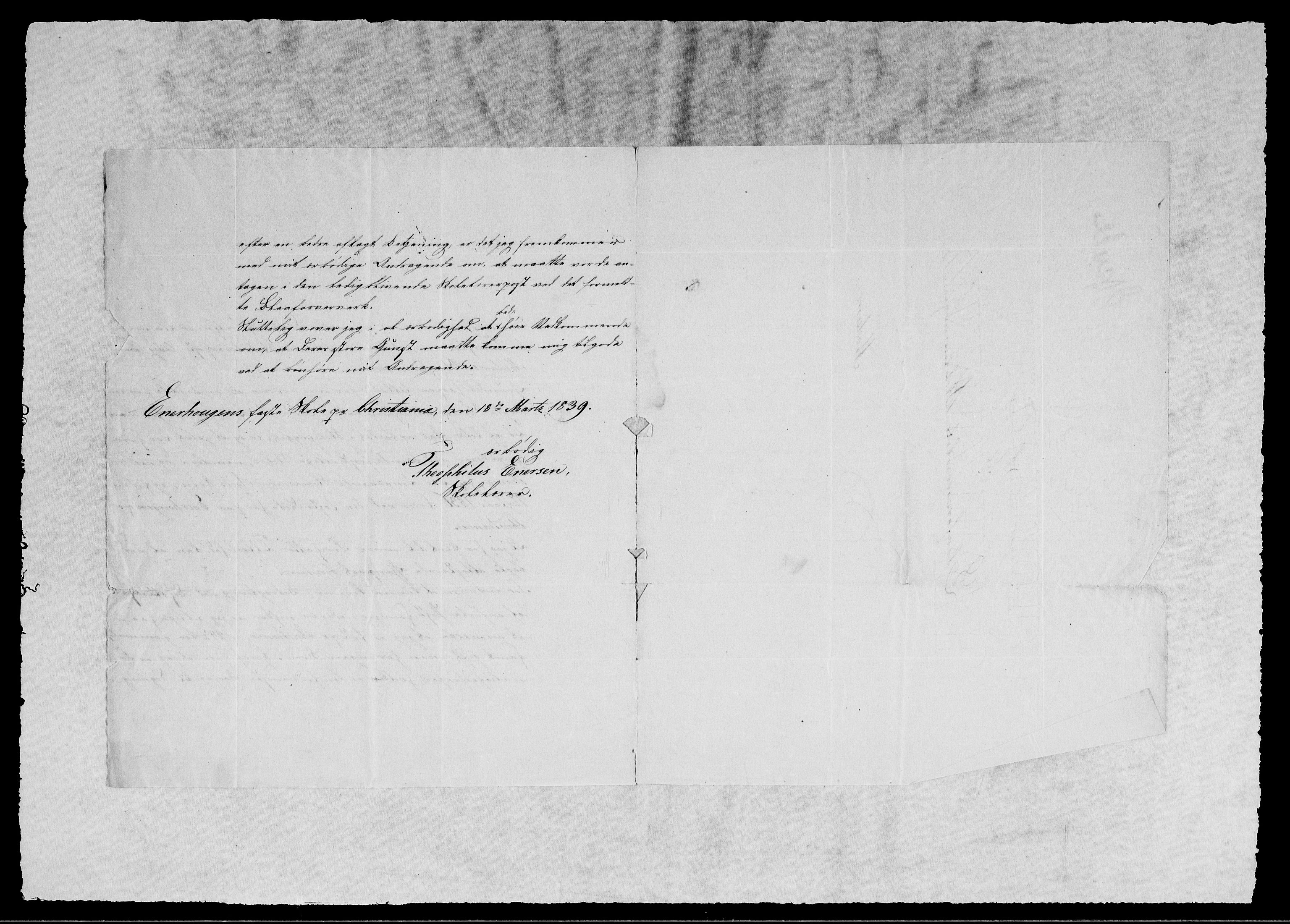 Modums Blaafarveværk, RA/PA-0157/G/Gb/L0123/0001: -- / Innkomne brev A - F, 1839-1840, p. 3