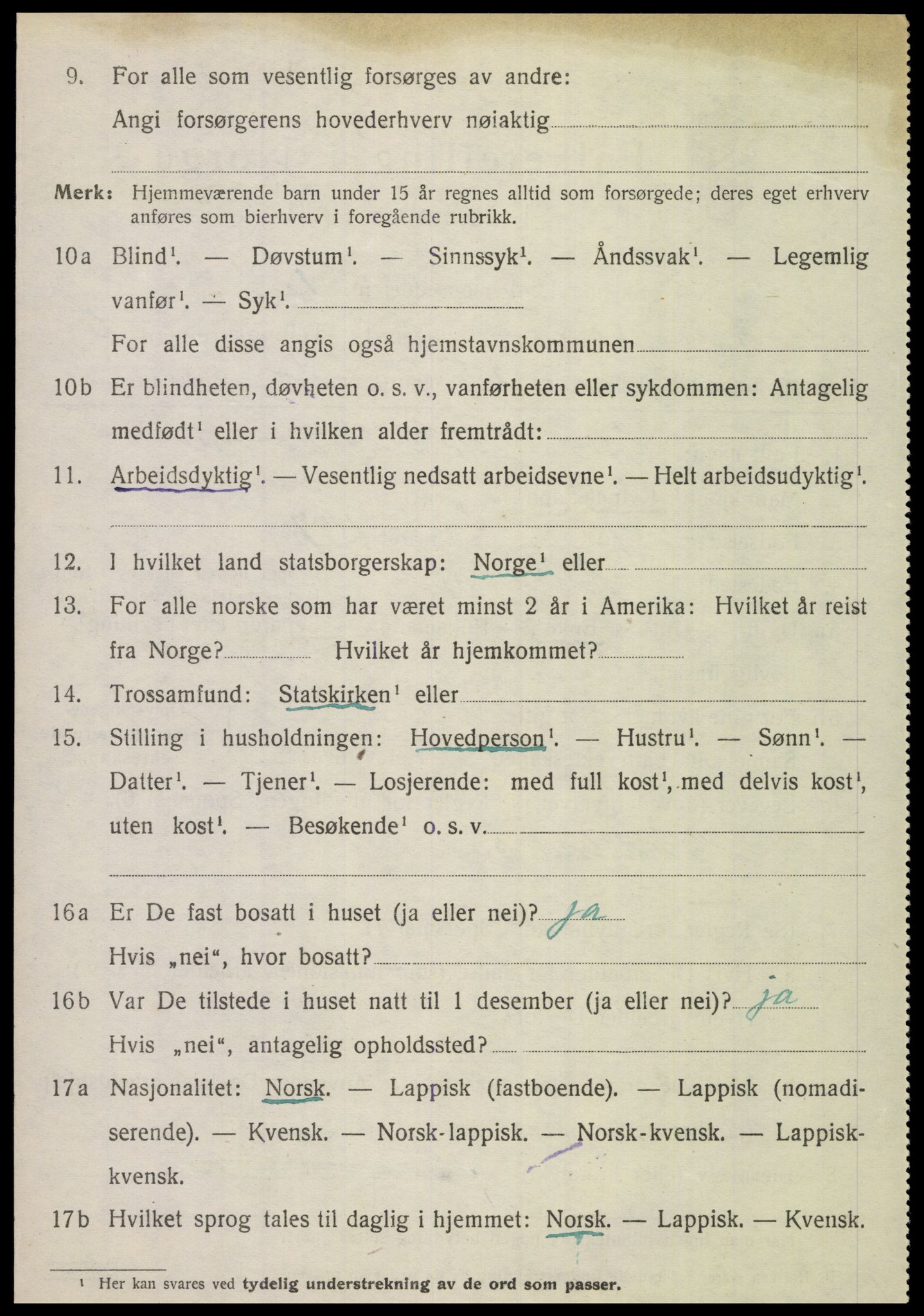 SAT, 1920 census for Leiranger, 1920, p. 1800