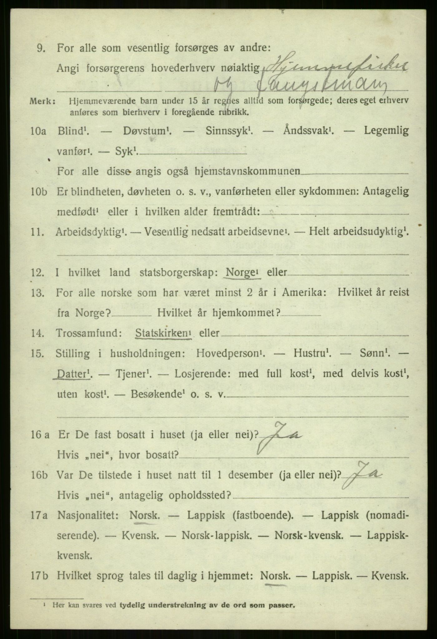 SATØ, 1920 census for Tromsøysund, 1920, p. 10199