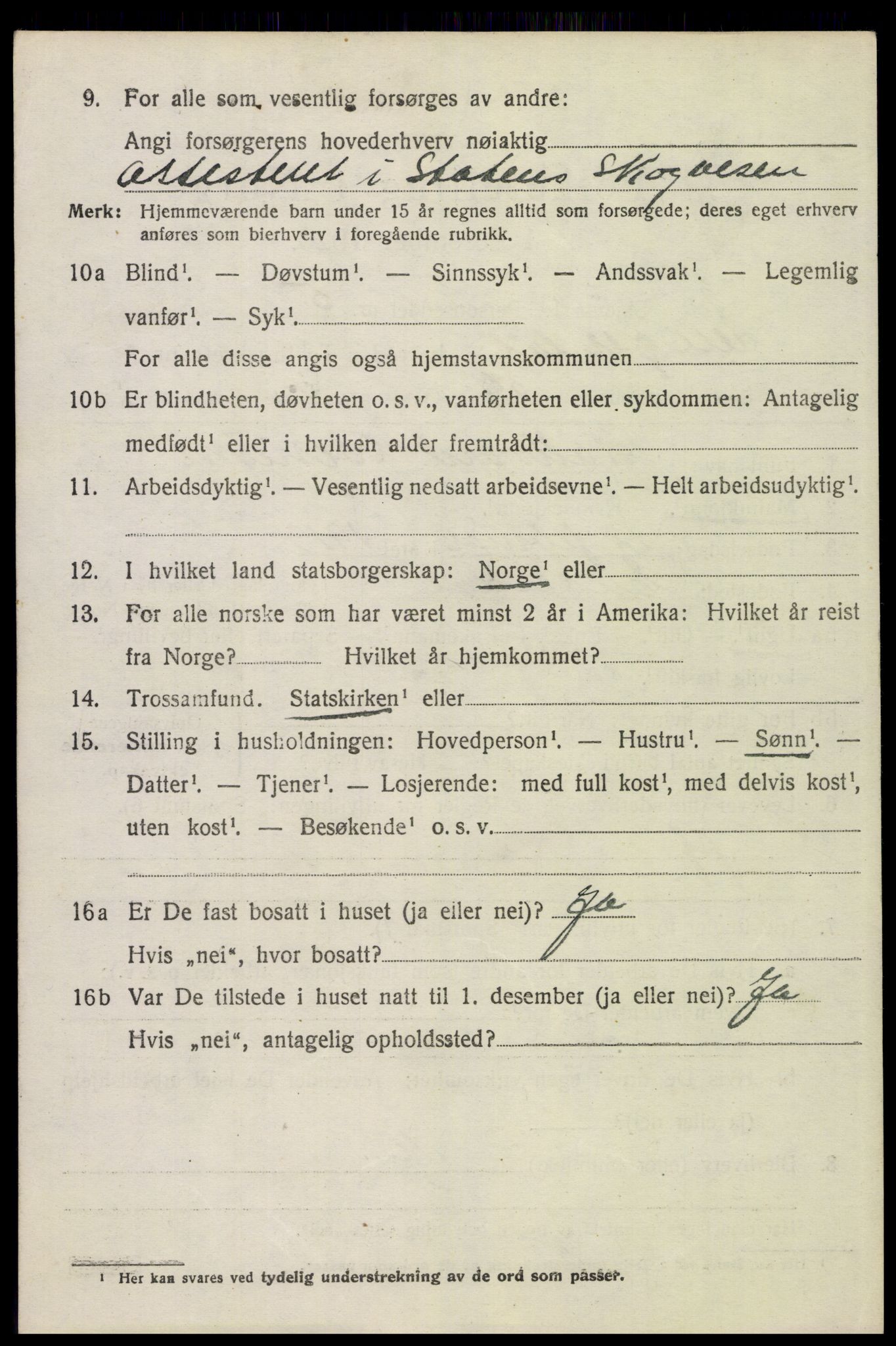 SAH, 1920 census for Engerdal, 1920, p. 2244