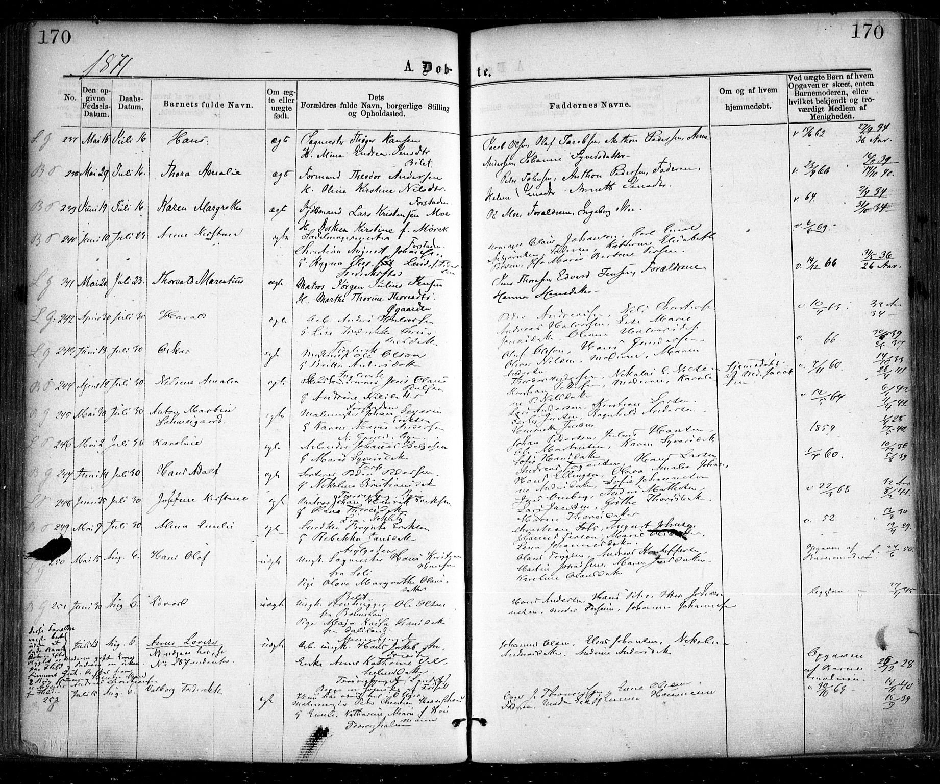 Glemmen prestekontor Kirkebøker, SAO/A-10908/F/Fa/L0008: Parish register (official) no. 8, 1862-1871, p. 170