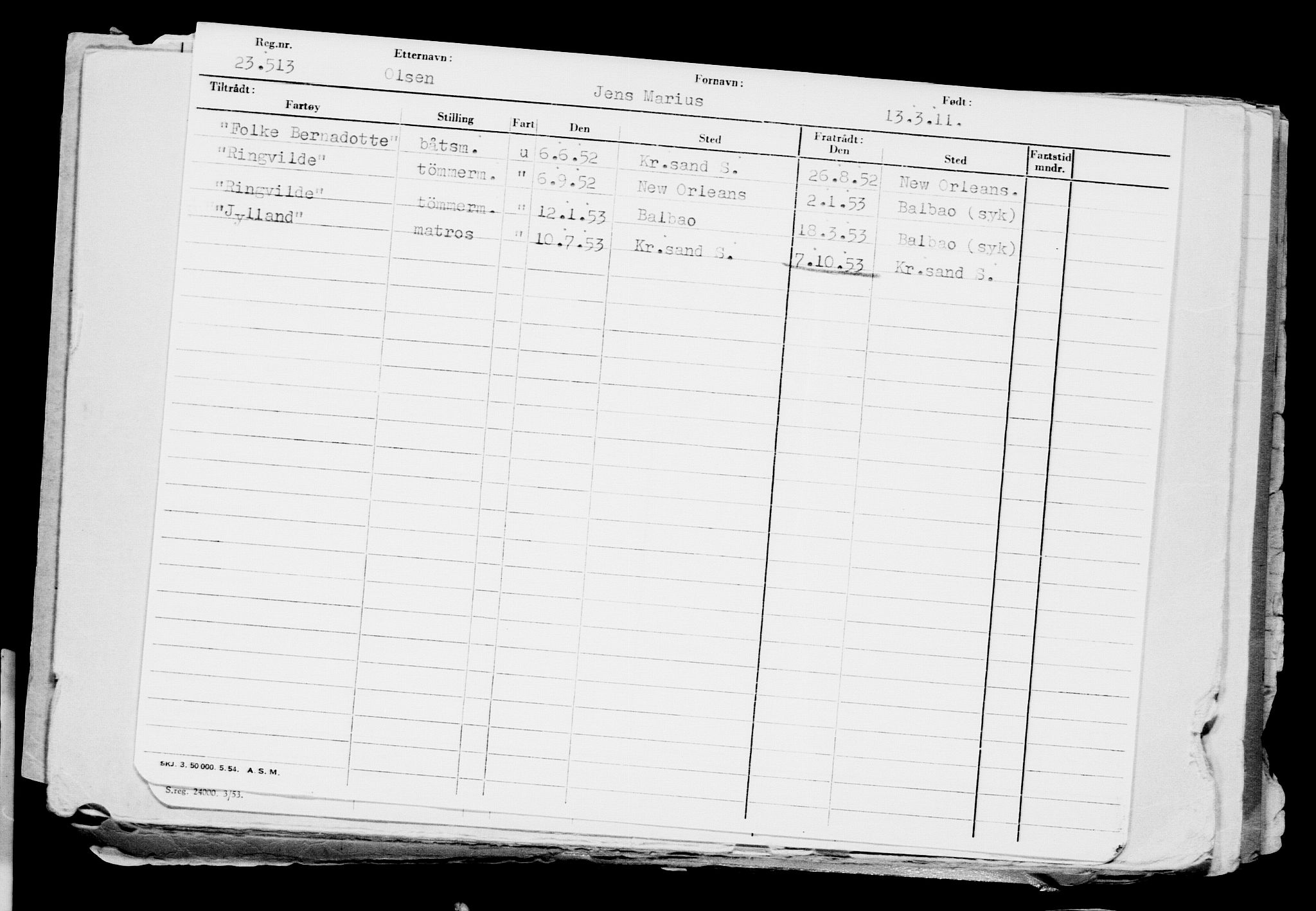 Direktoratet for sjømenn, AV/RA-S-3545/G/Gb/L0094: Hovedkort, 1911, p. 596