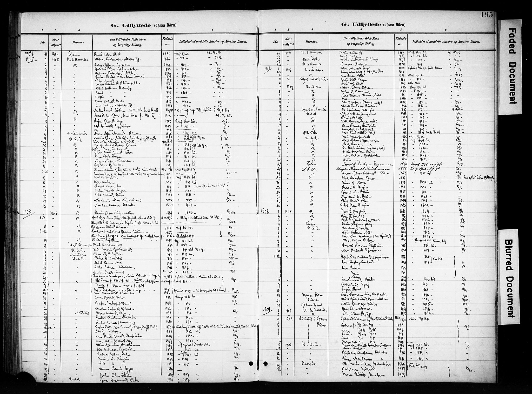 Brandbu prestekontor, SAH/PREST-114/H/Ha/Haa/L0001: Parish register (official) no. 1, 1900-1912, p. 195